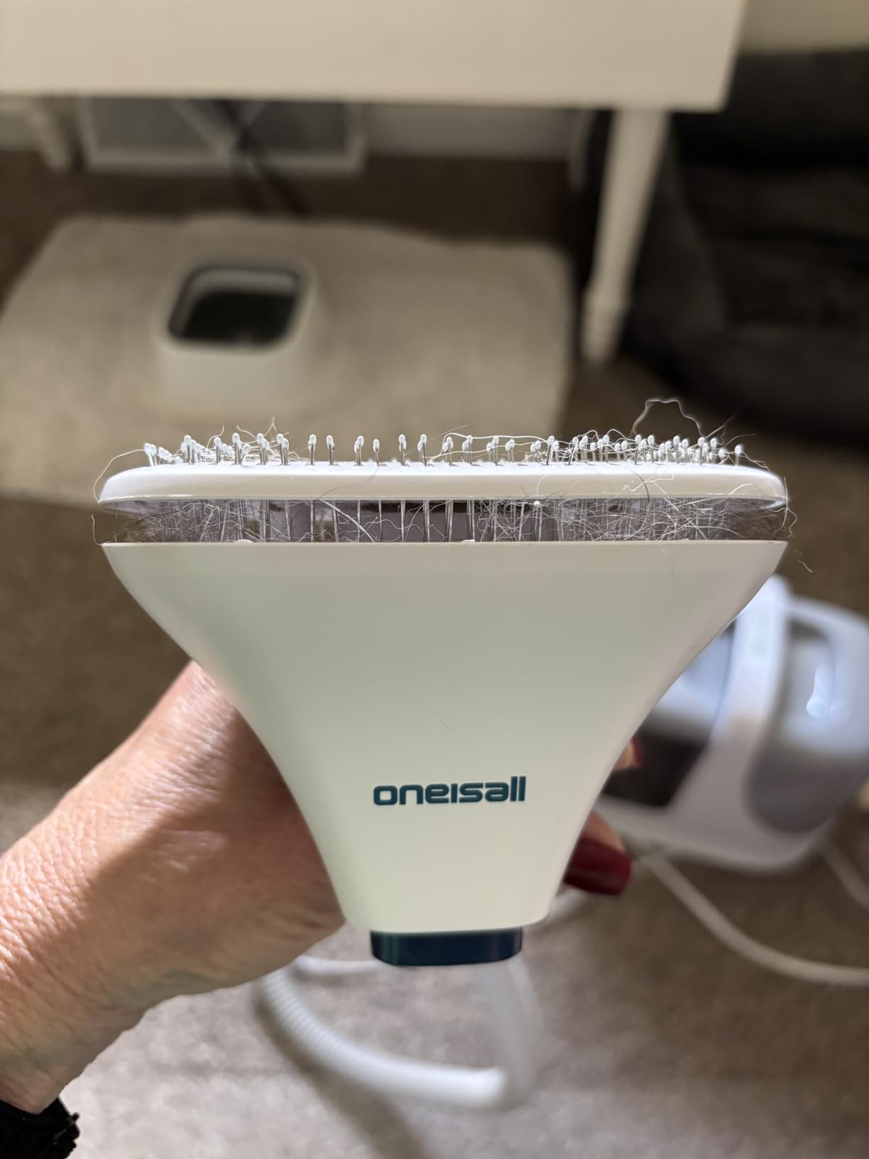 oneisall Dog Grooming Vacuum, 13000Pa Powerful 3L Dust Cup Pet Vacuum with Clipper Nail Grinder & Shedding Brush, 7 in 1 Dog Grooming Kits, Quiet, Large Capacity 3 Suction Levels, BM3 customer photo 1