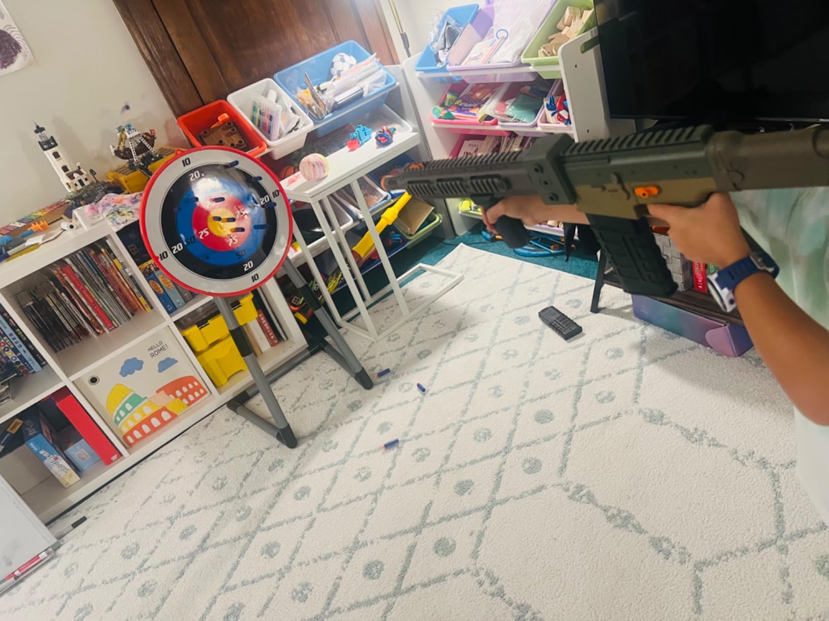 Realistic Toy Gun for Nerf Guns Darts, Foam Blaster - with Scope 120 Soft Bullets 3 Magazines, Semi-Auto Sniper Rifle Electric Machine Guns for Boys 8-12 Age, Birthday Gifts for Kids and Adults customer photo 2