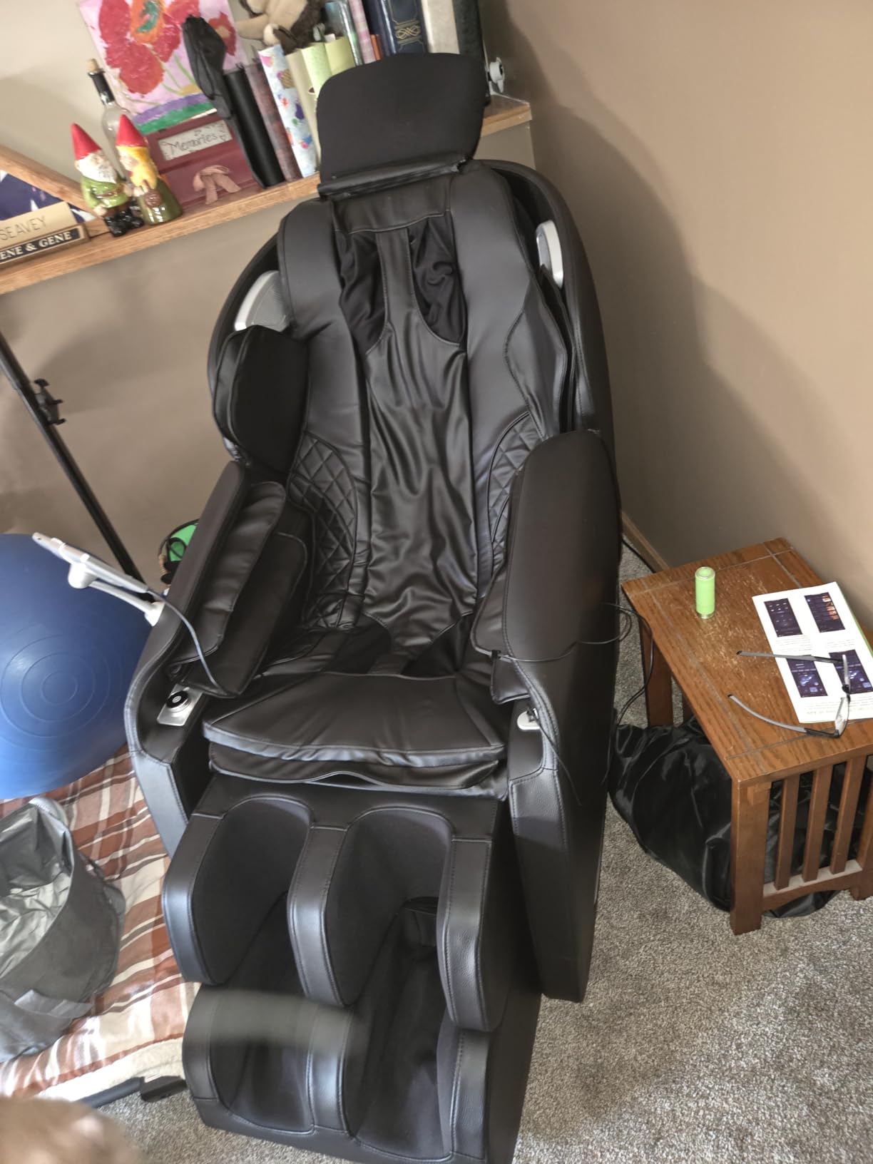 Real Relax Massage Chair Full Body with Unique Phone Controller, Zero Gravity 3D SL-Track Recliner with APP Control, Child Lock, Pause Button, Favor-06 (Black) customer photo 2