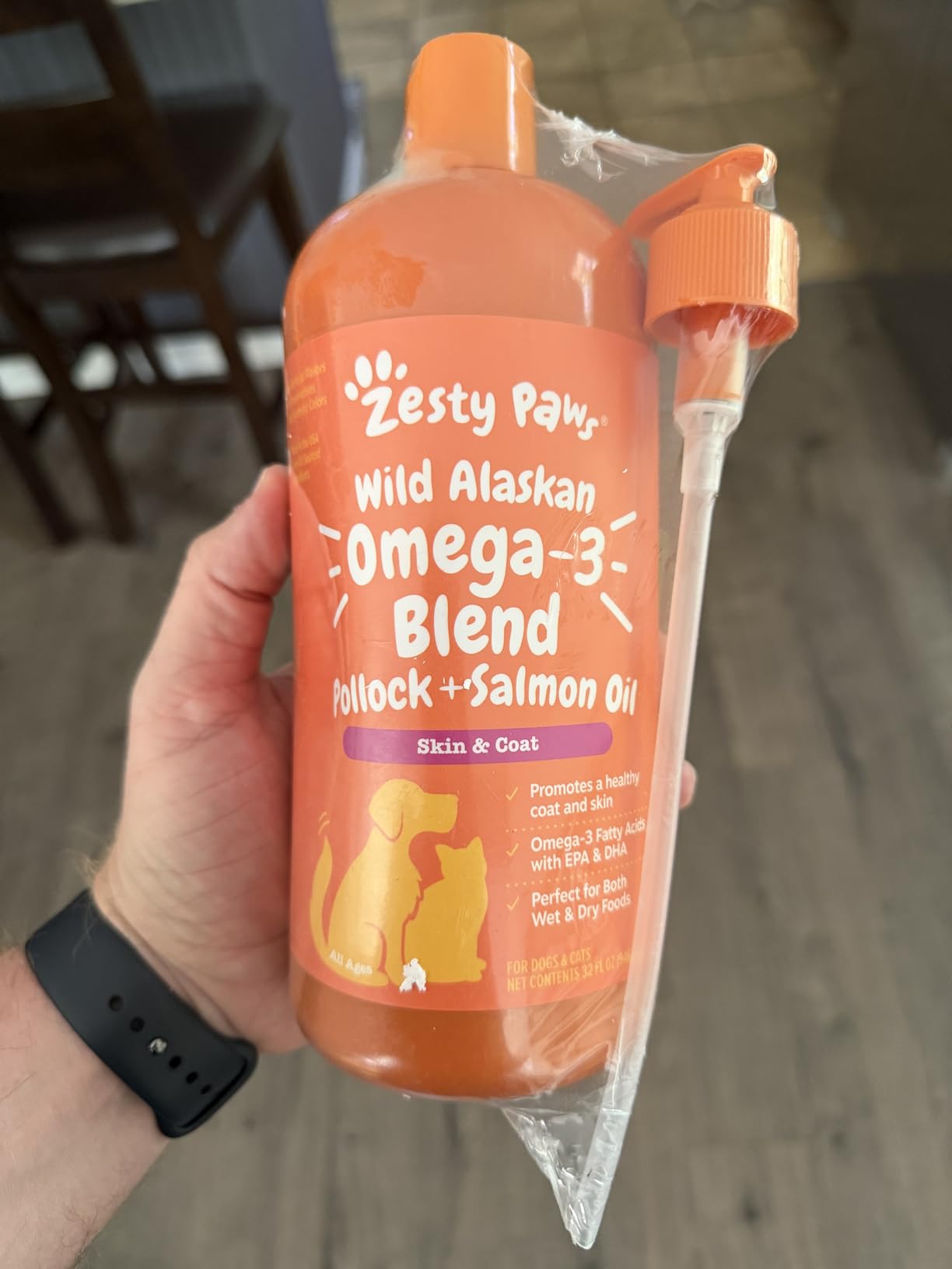 Zesty Paws Wild Alaskan Omega-3 Blend Pollock + Salmon Oil for Dogs and Cats - Skin and Coat Support, Omega 3 Supplement for Pets, 8.5oz customer photo 2