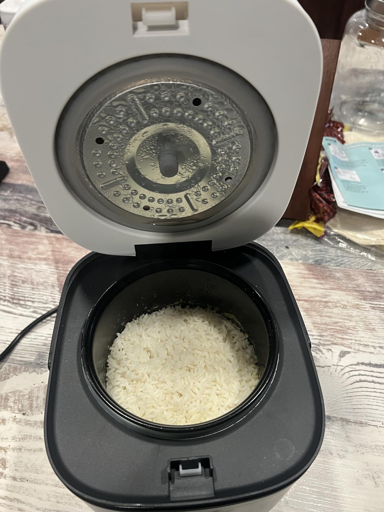 Rice Robot Personal Rice Cooker, PFAS-free, Nonstick. 1 Quart Capacity, with Stainless Steel Steamer Tray, Measuring Cups, Recipe Book with 60 Recipes, and Serving Spoon, As Seen On TV customer photo 1