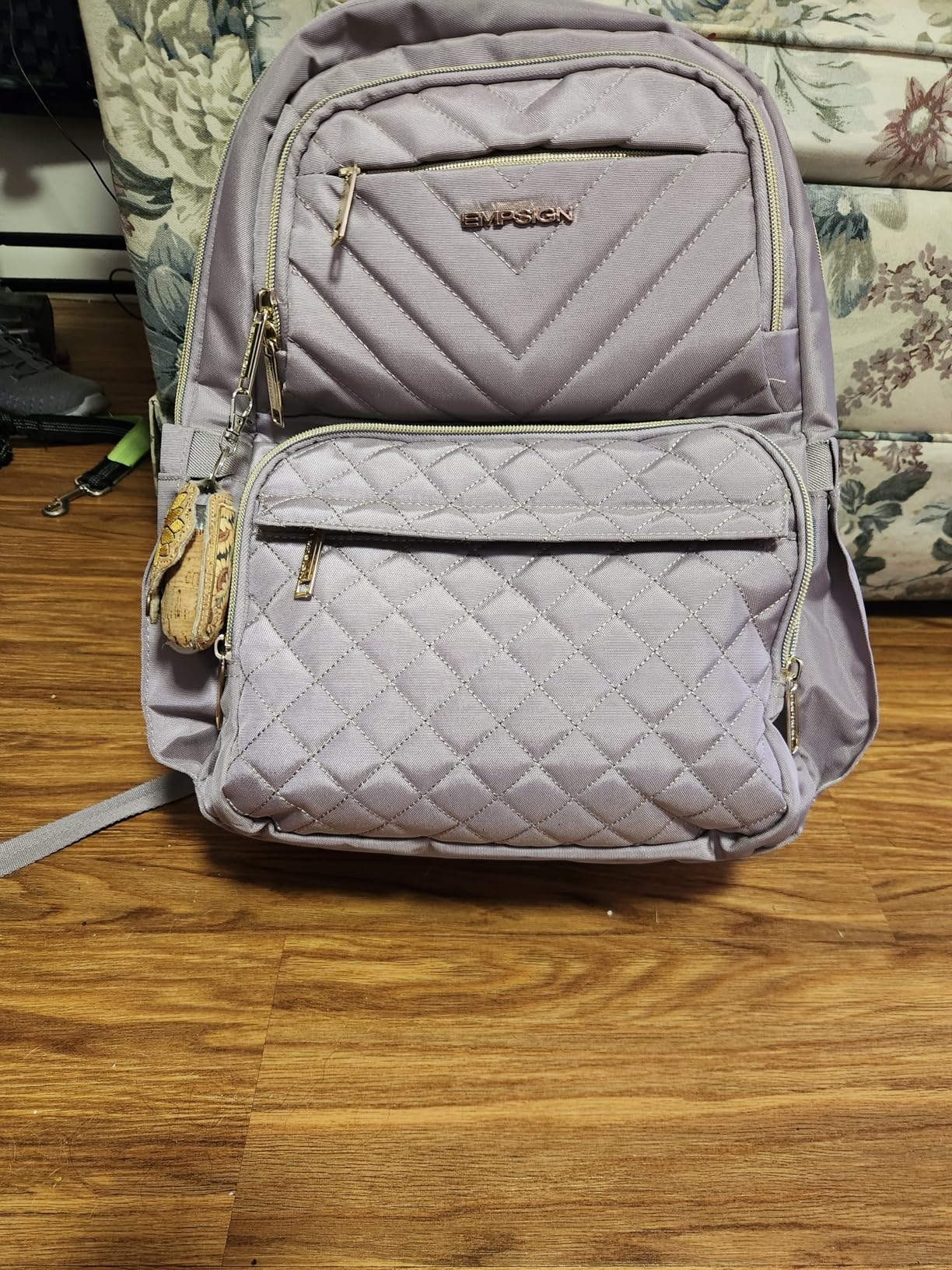 EMPSIGN Carry on Travel Backpack for Women & Men, 17 inch Large TSA Friendly Laptop Backpack with USB Port, Airline Approved Carry On Luggage, Travel Essentials, Weekender Overnight Bags, Grey Pink customer photo 2