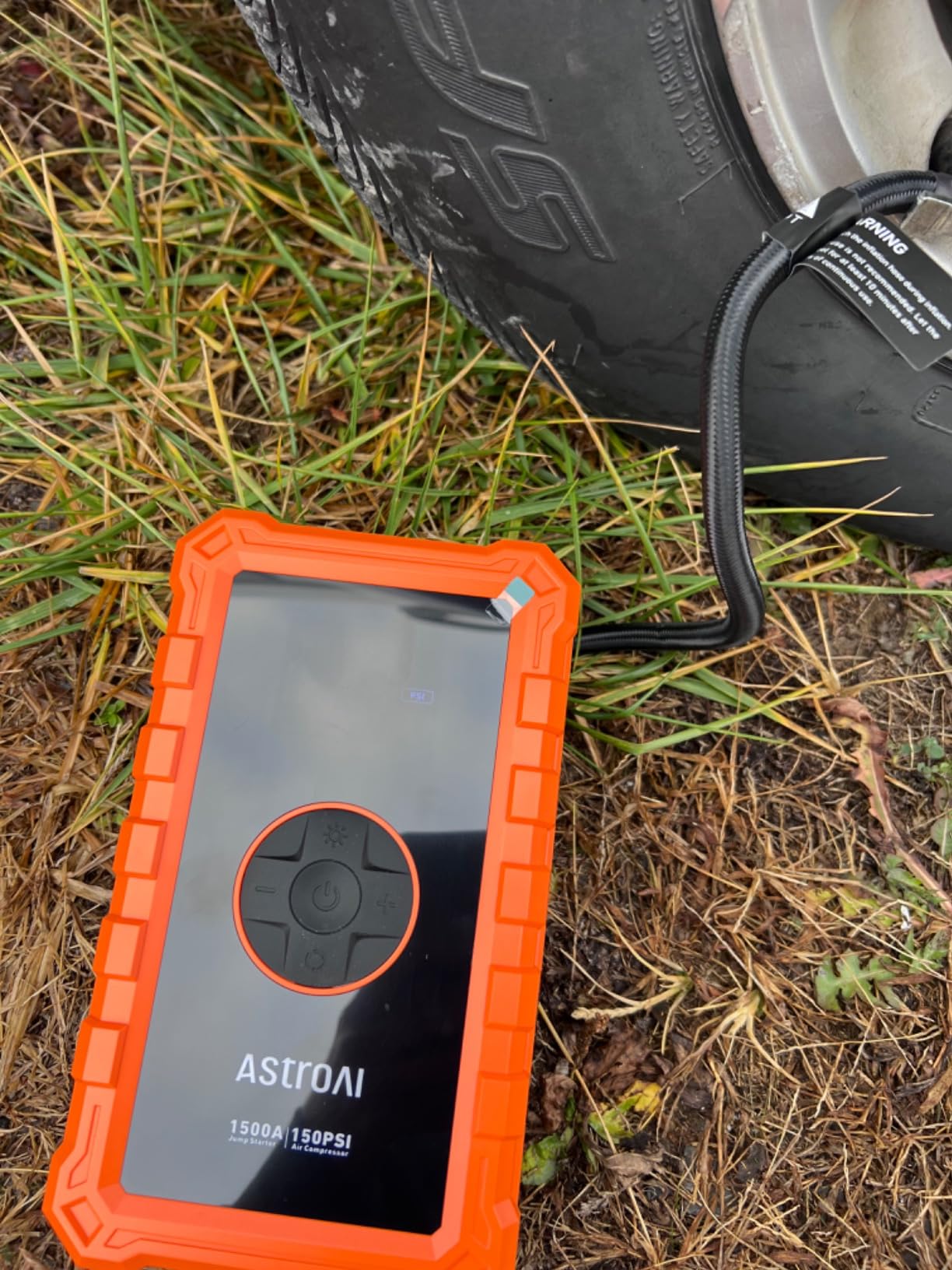 AstroAI S8 Air Jump Starter with Air Compressor, 3000A Peak Car Battery Jump Starter Portable (9.0 Gas/6.5L Diesel) with 150PSI Cordless Auto-Shutoff Tire Inflator, 12V Battery Charger Booster(Orange) customer photo 2