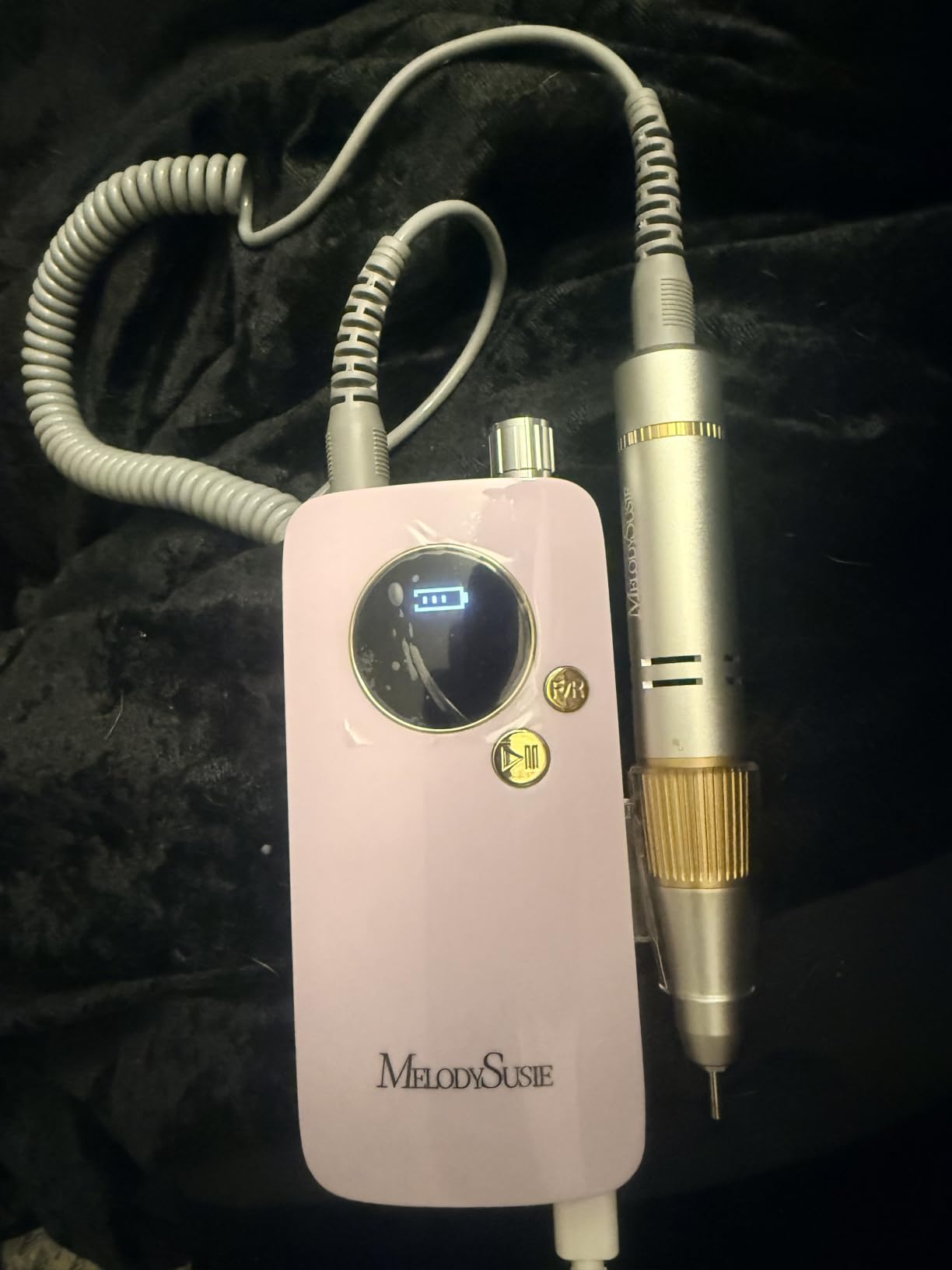 MelodySusie Entry-Level Clip-On Rechargeable Nail Drill, SC320F 30000RPM E-File with Pastel & Colorful Design for Manicure Shaping & Gel Removal, Ideal for Training, Nail Art Practice & Home Use customer photo 1
