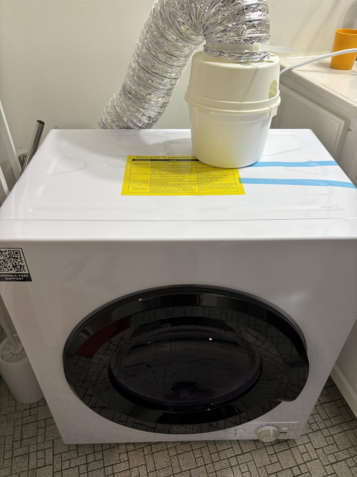 BLACK+DECKER 7.0 Cu. Ft. Front Load Dryer, 240V, BLD67ME, White customer photo 2