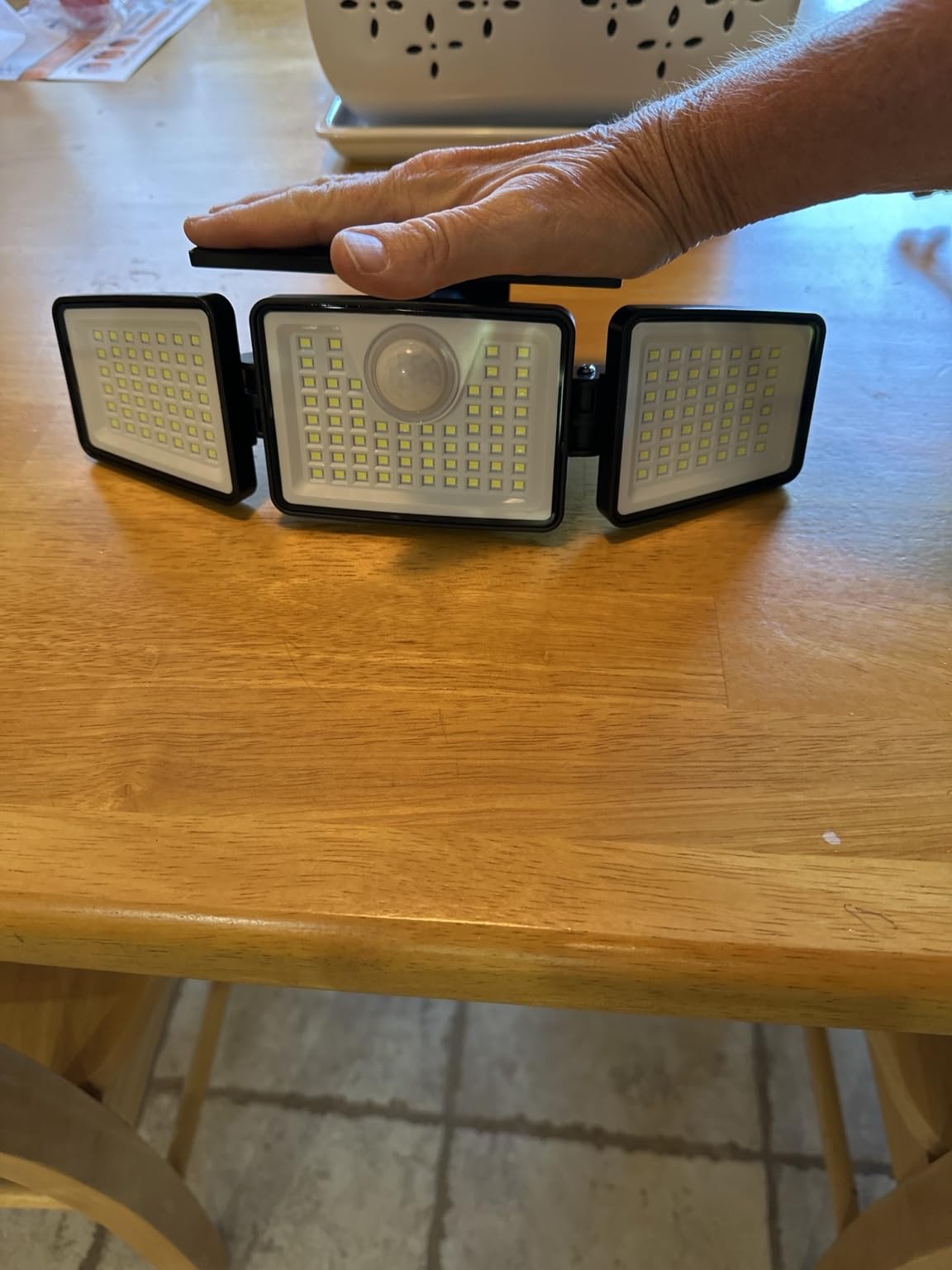 daphino 2500LM Solar Lights Outdoor with Motion Sensor, 3 Head 270° Wide Angle Street Area Lights, IP65 Waterproof Security Lighting with 3 Modes (Non-Remote, 2 Pcs) customer photo 2