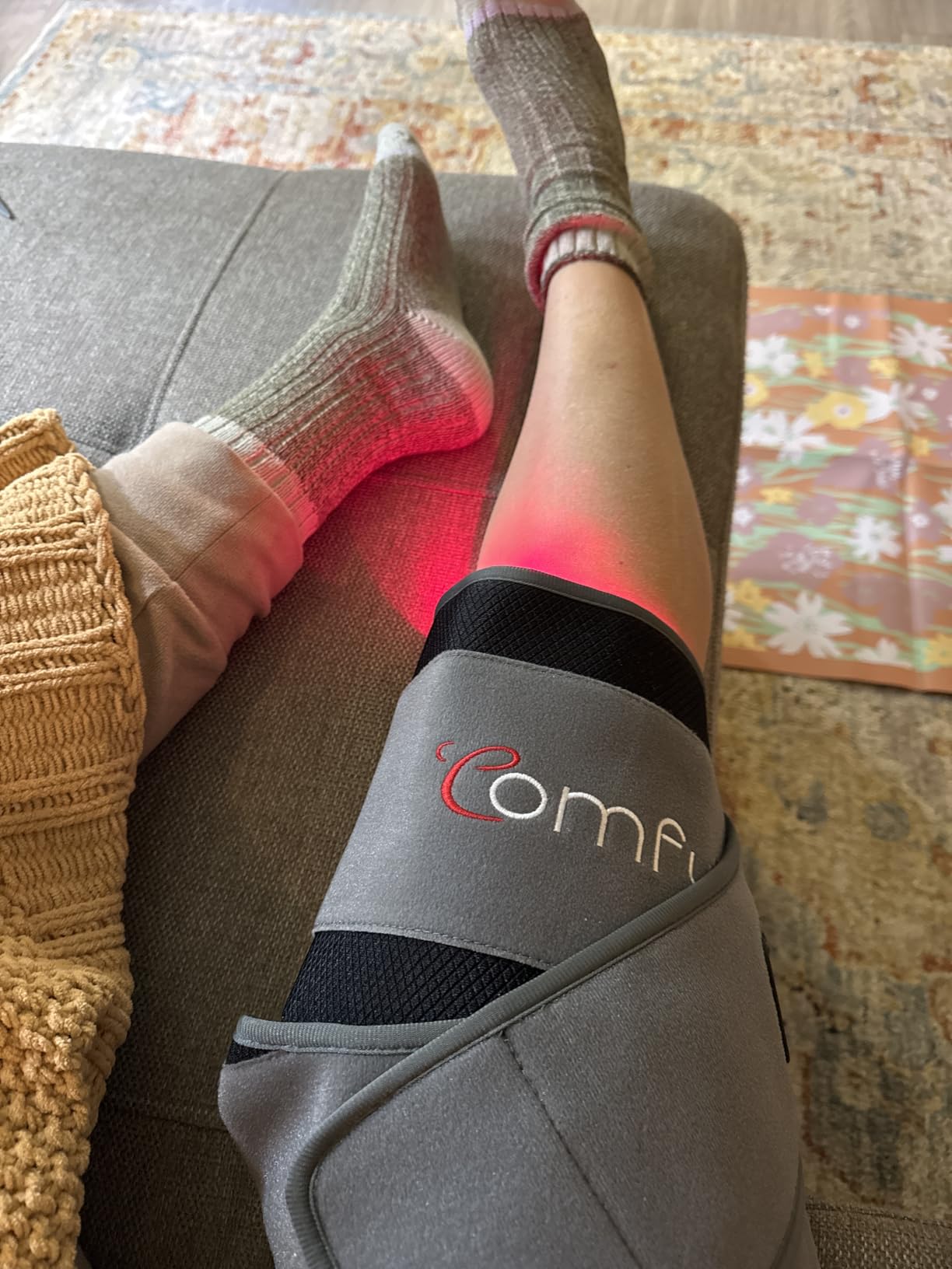 Comfytemp Red Light Belt with 126 LEDs, Wearable Red Light Wrap with Timer, 660nm & 850nm, 22W(Corded) customer photo 2
