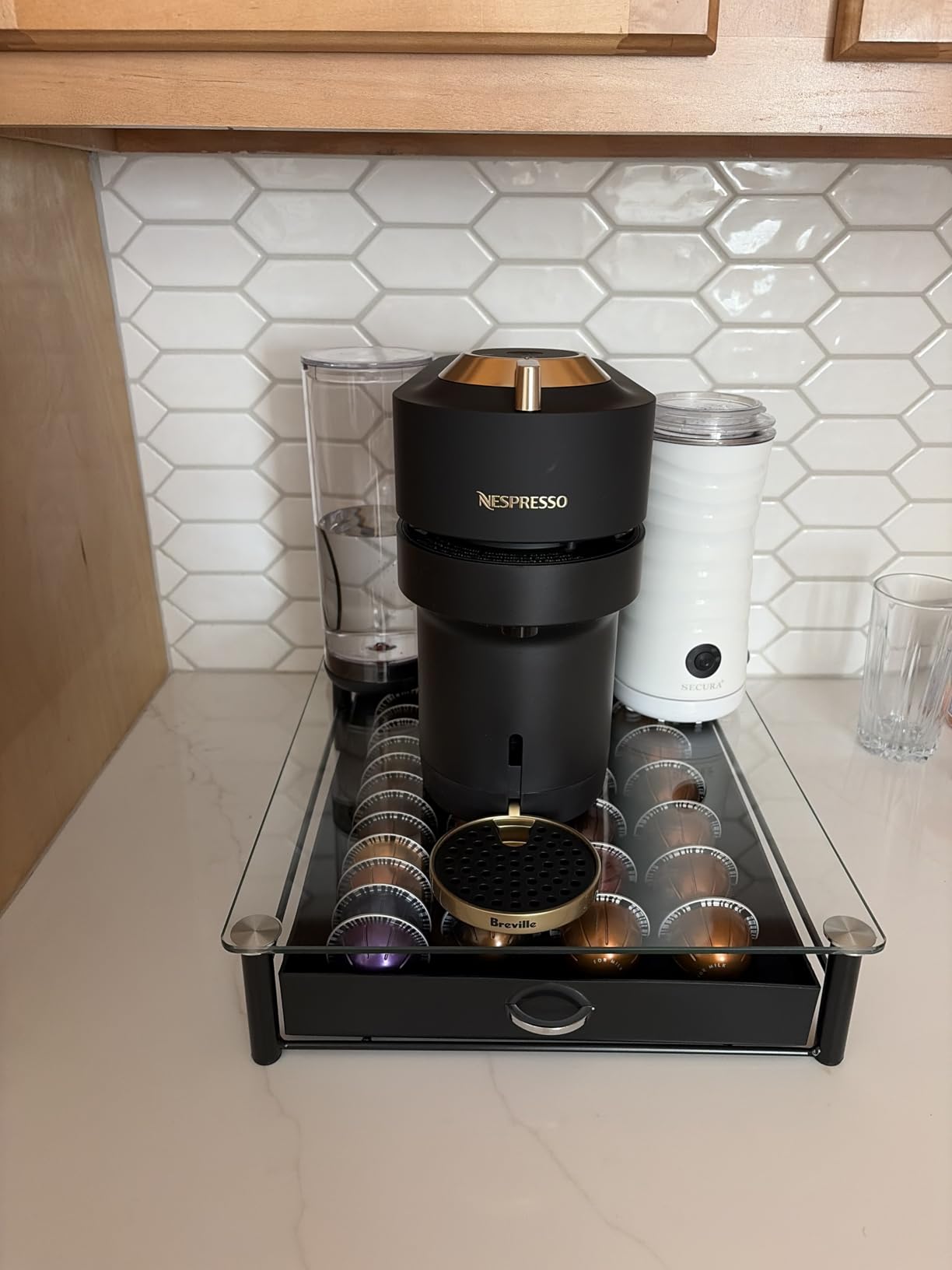 Nespresso Vertuo Pop+ Coffee & Espresso Maker by Breville, Black & Gold customer photo 2