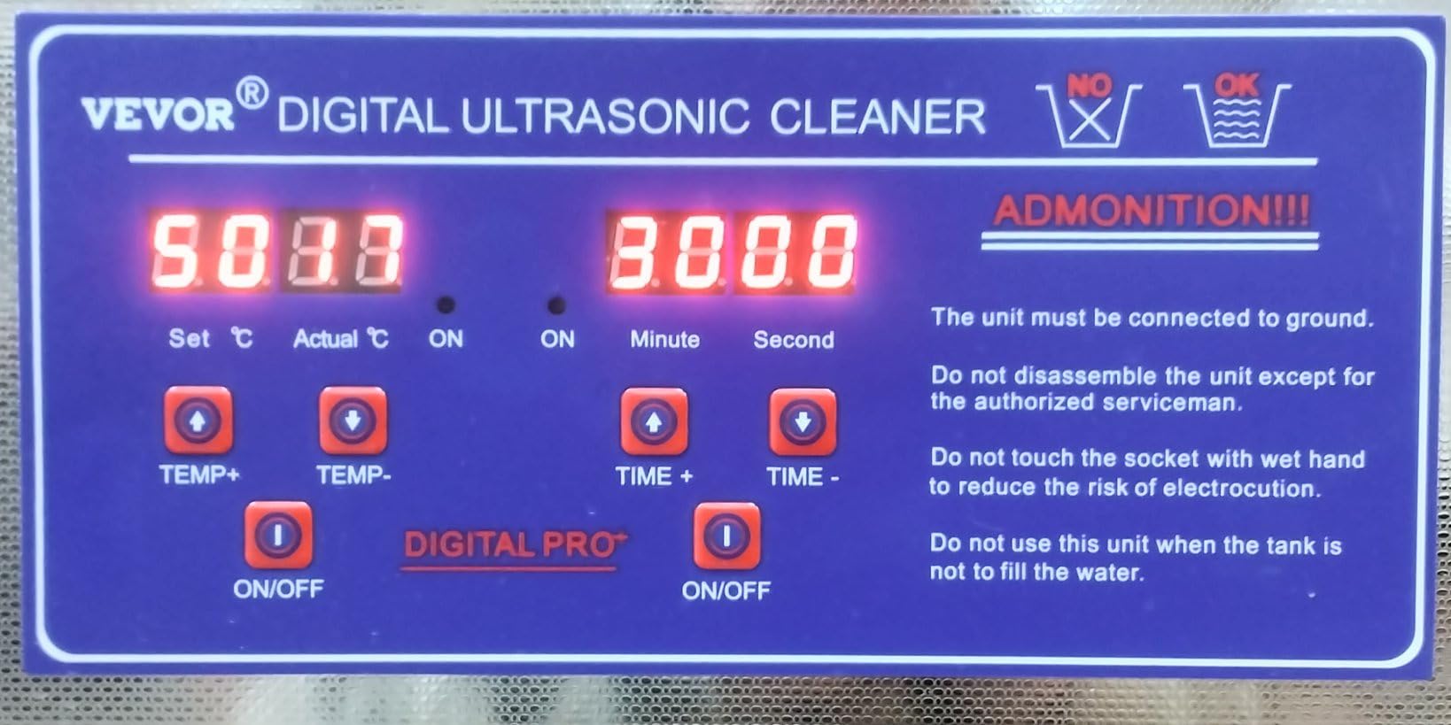 VEVOR Ultrasonic Professional Cleaner, 30L Ultrasound Jewelry Cleaner with Digital Timer & Heater, Stainless Steel Industrial Sonic Cleaner 40kHz for Glasses, Watches, Rings, Small Parts customer photo 2