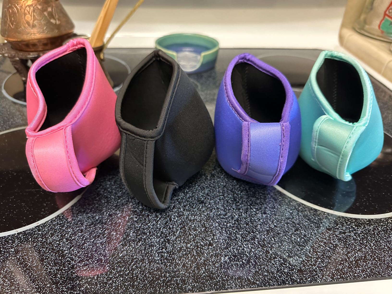 4 Pack Reusable 24oz Ice Cream Sleeves with Handle, Neoprene Insulated Sleeves for Ninja Creami NC501, NC500 Series Deluxe Ice Cream Maker Containers(Solid Color) customer photo 1