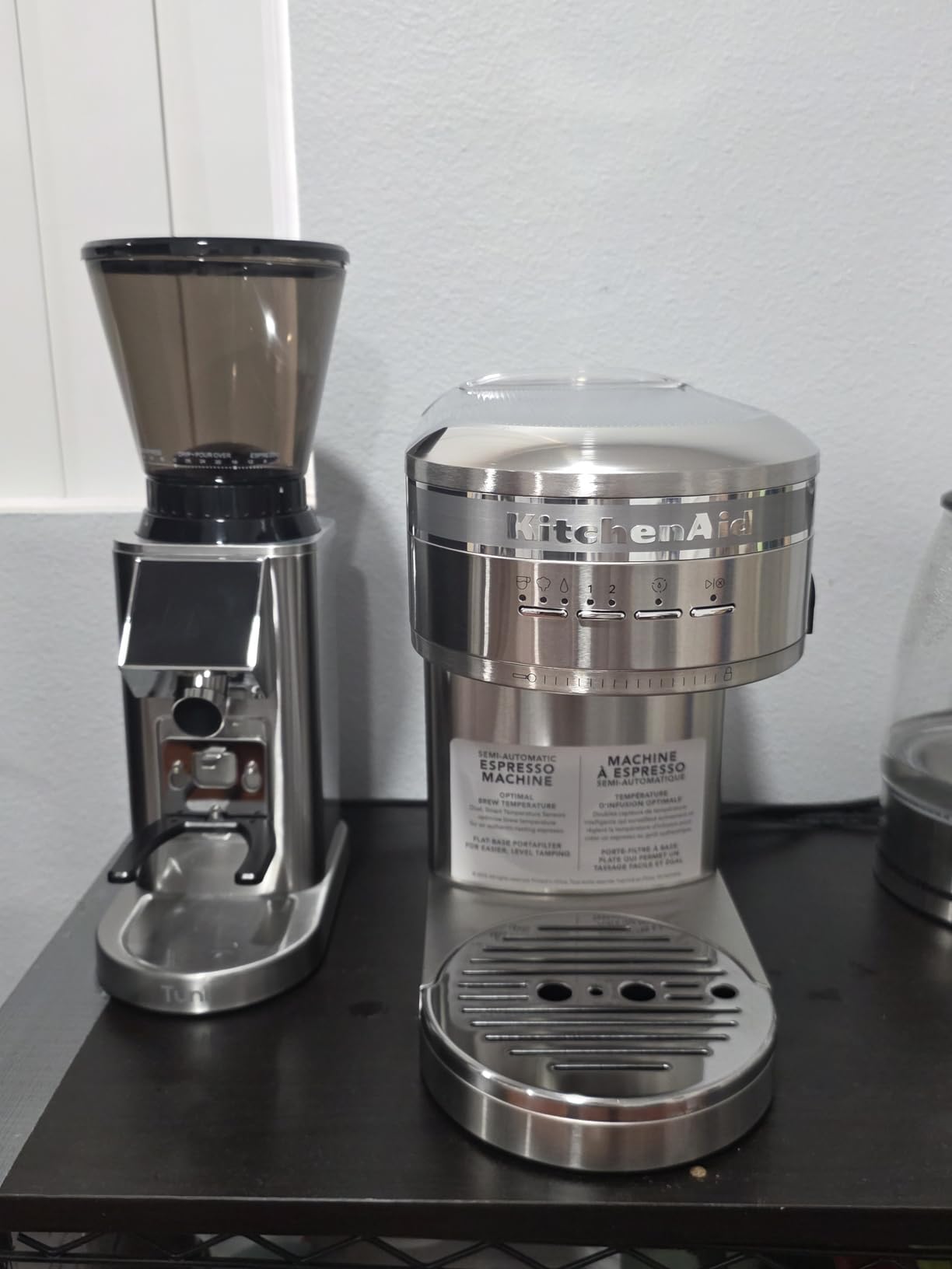 Tuni G1 Conical Burr Coffee Grinder, 48 Grind Settings Anti-static Burr Mill, Precision Electronic Timer and LED Touchscreen for Espresso/Drip/Cold Brew/French Press, Stainless Steel, Silver customer photo 1