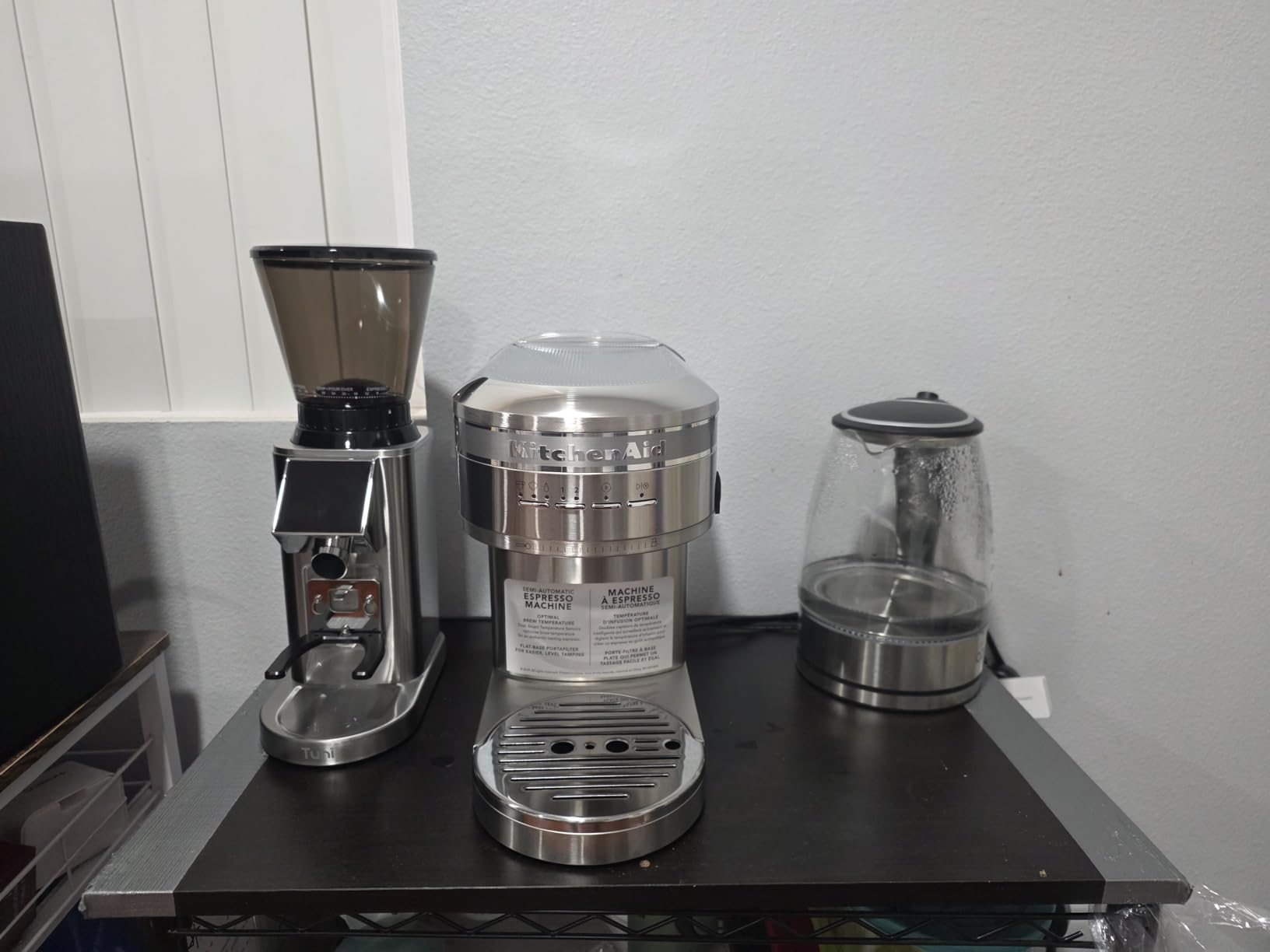 Tuni G1 Conical Burr Coffee Grinder, 48 Grind Settings Anti-static Burr Mill, Precision Electronic Timer and LED Touchscreen for Espresso/Drip/Cold Brew/French Press, Stainless Steel, Silver customer photo 2