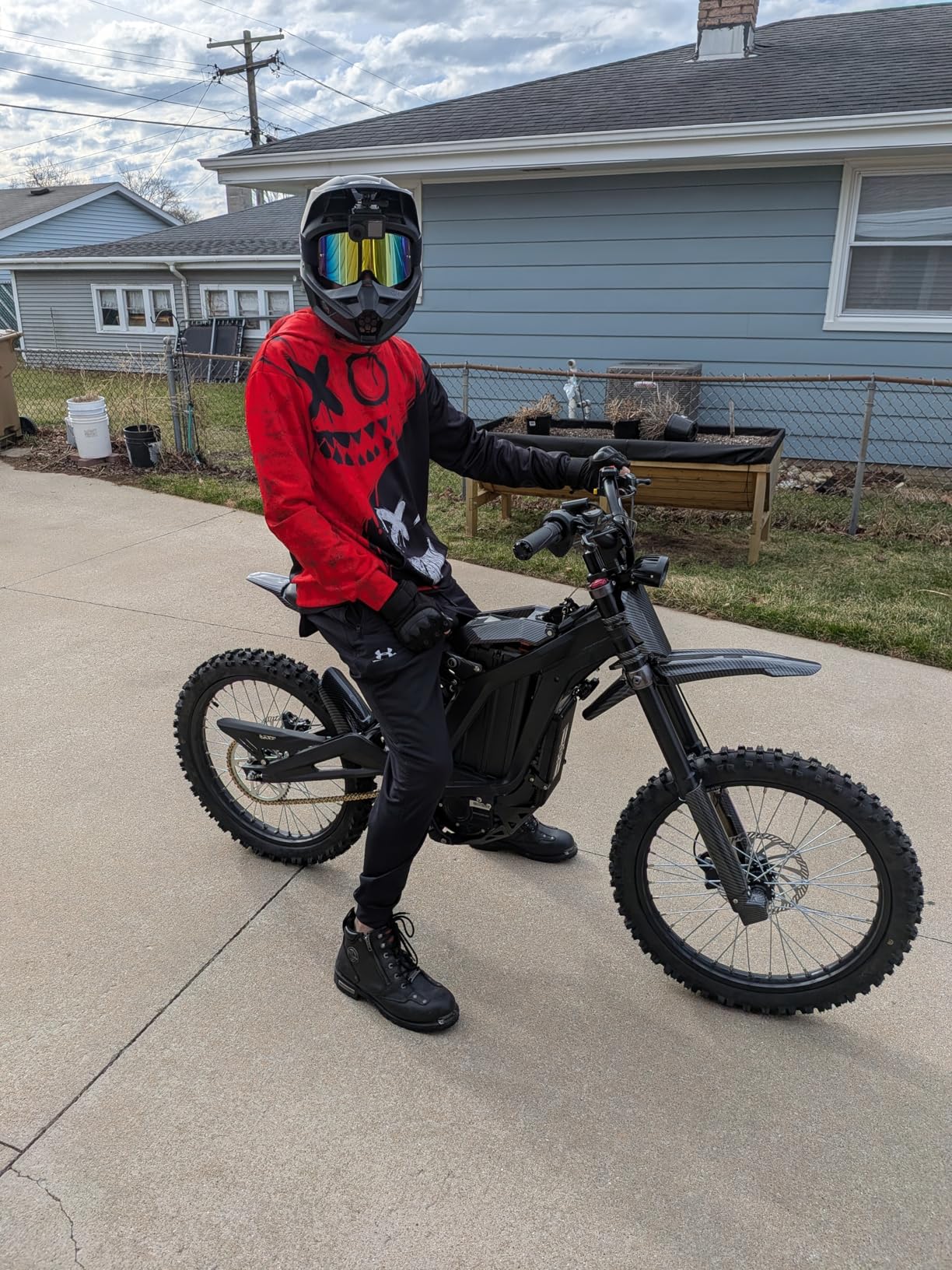 natkie Electric Motorcycle Bike for Adults, Electric Dirt Bike 8000W(Peak) Mid-Mounted Motor 72V/30AH Removable Battery, Top Speed 50MPH/75Miles Off Road Electric Mountain Bike, Dual LED Headlight customer photo 1
