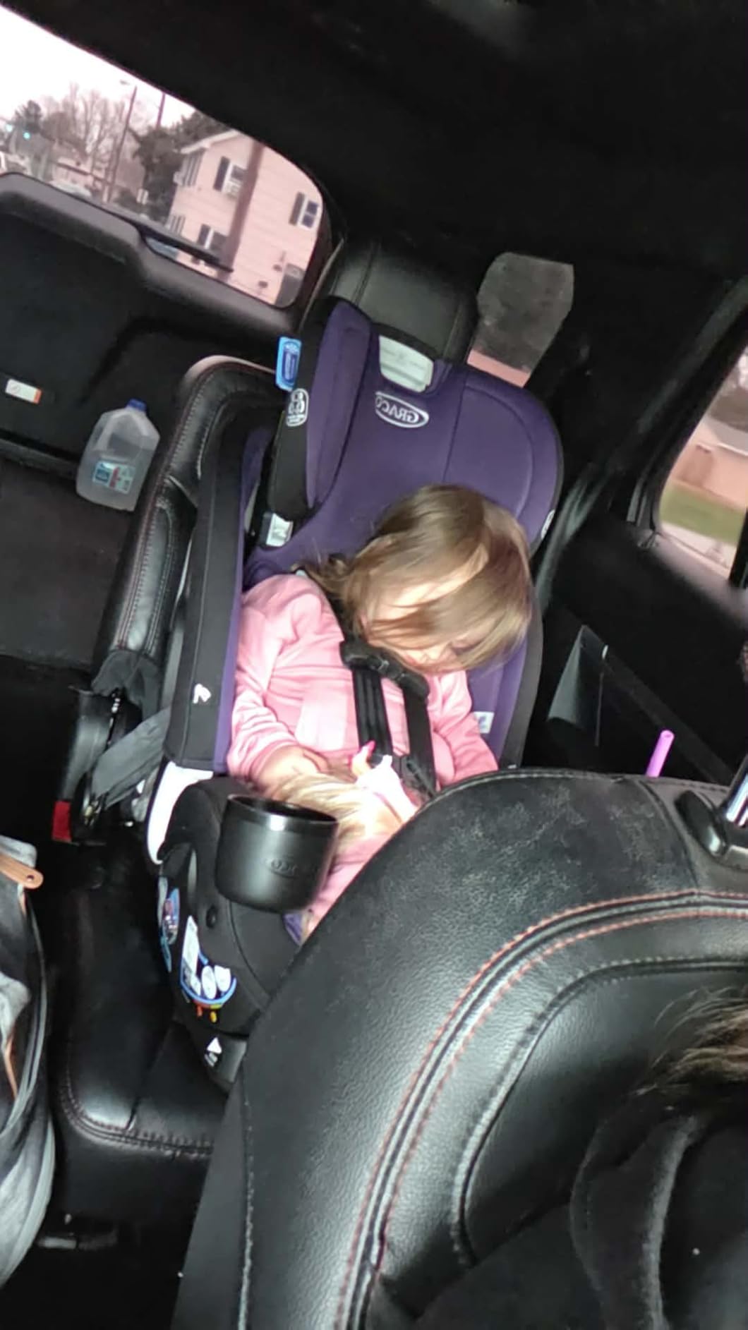 Graco Slimfit 3-in-1 Convertible Car Seat, Slim Car Seat with Space-Saving Design, Highback Booster Seat with 10-Position Headrest, Rear Facing and Forward Facing Carseat, Darcie customer photo 1