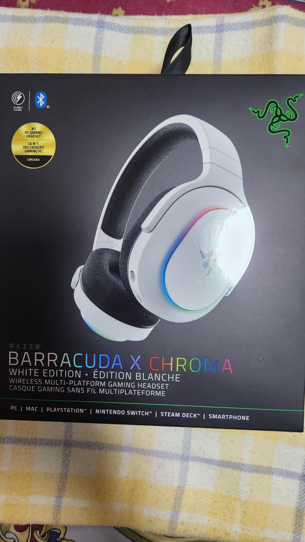 Razer Barracuda X Chroma Wireless Gaming Headset: 2.4GHz Wireless & Bluetooth - Lightweight - Chroma RGB - 40mm Drivers - Cardioid Mic - 70 Hr Battery - for PC, Mac, PS5, Switch 2, Smartphone - Black customer photo 1