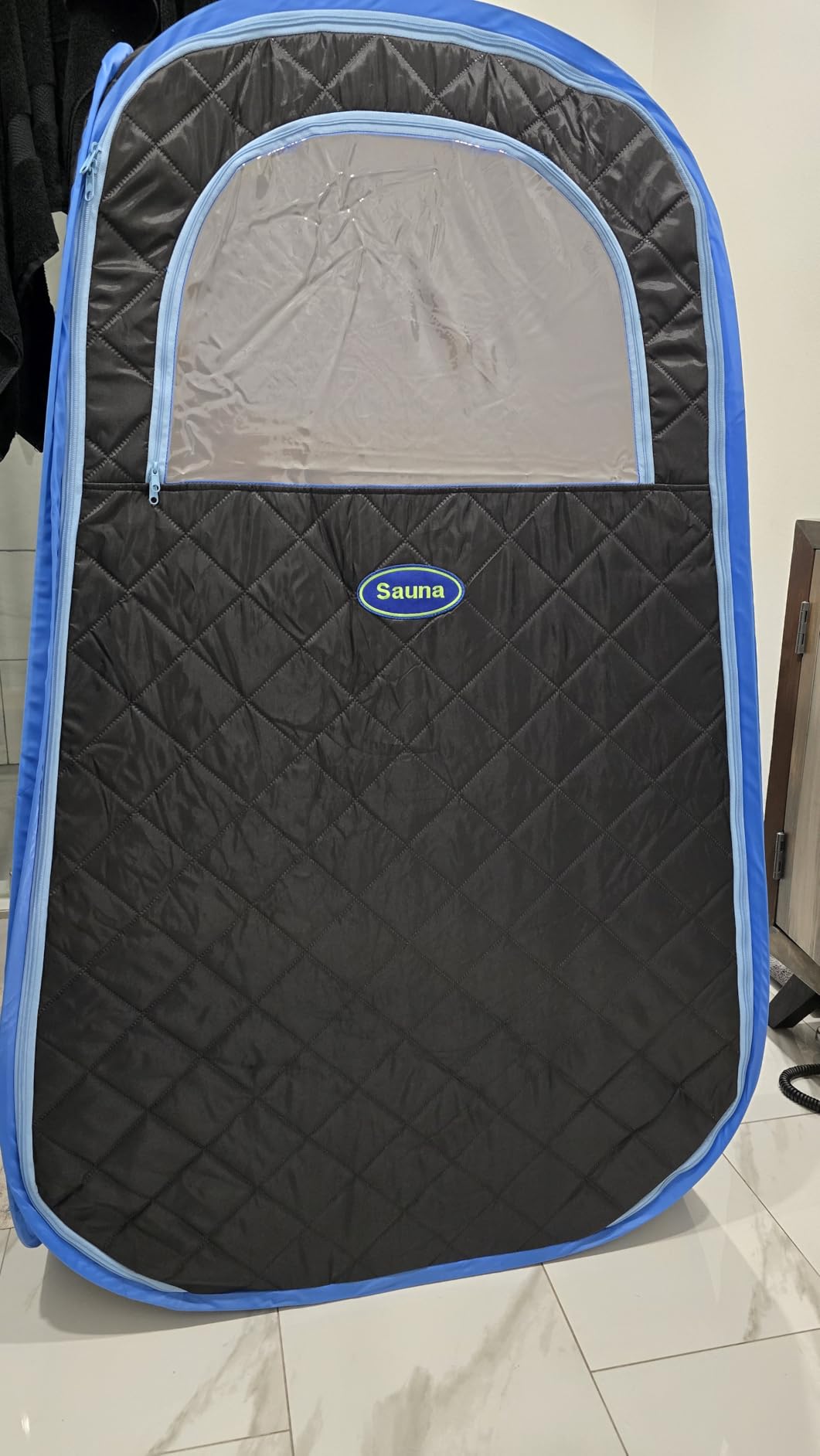 2 Person Infrared Sauna | Full Size Portable Sauna Tent | FAR Infrared Sauna for Home, 1,350watt, Home Saunas with Heating Foot Pad*2, Portable Chair*2, (L56.7 x W31.5 x H59.4, Black) customer photo 2