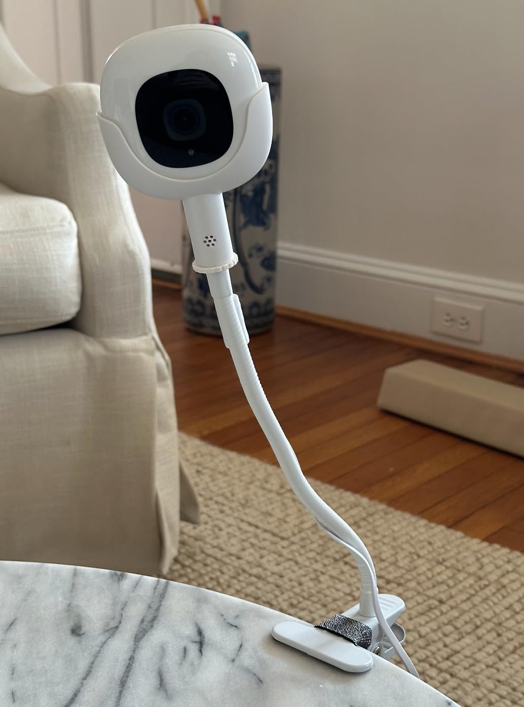 Baby Monitor Clip Charger Mount for Nanit Pro Baby Monitor with Type-C Charging Port Connector Mount and 10FT Power Cable, Travel Monitor Accessory Without Tool or Wall Damage (Camera not Included) customer photo 2