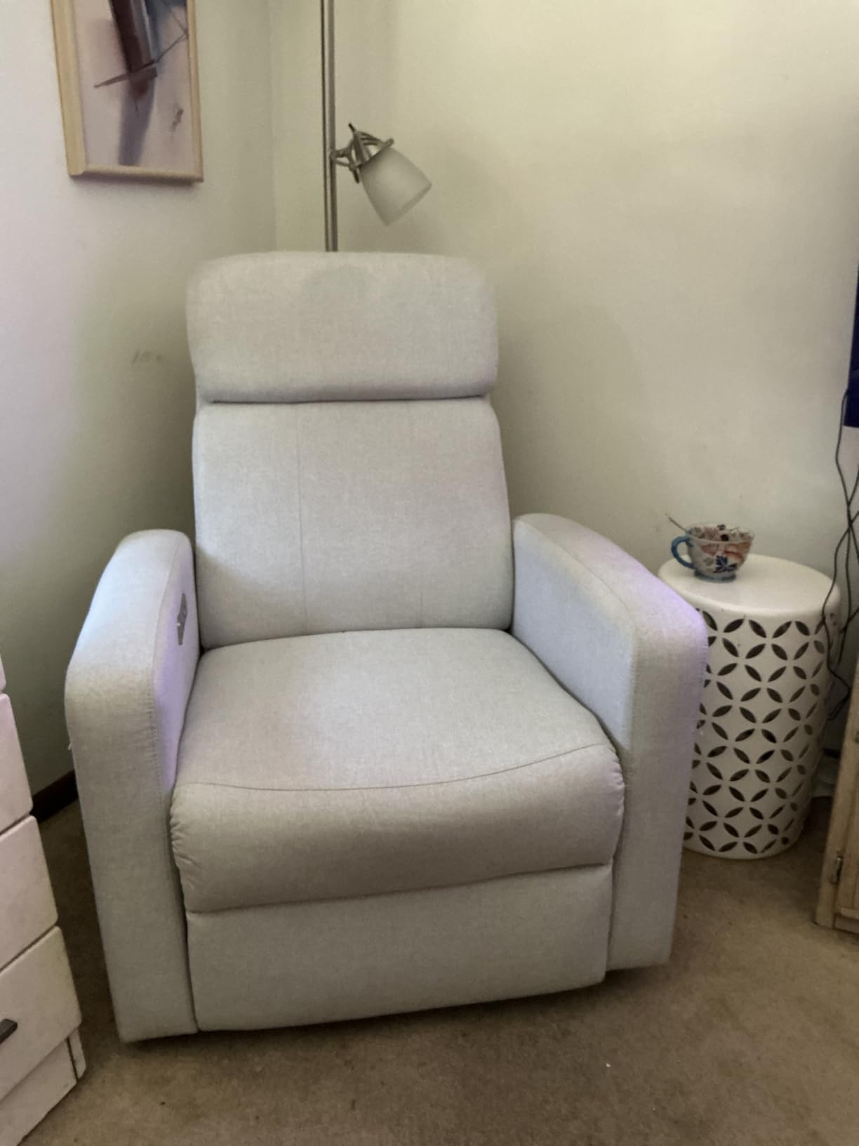 Korser Power Swivel Recliner Chairs for Adults, Electric Glider Rocking Chair Nursery, Glider Recliner Nursery Chair with Classified Side Pocket, Nursery Rocking Chairs with USB and Type-C Ports customer photo 2