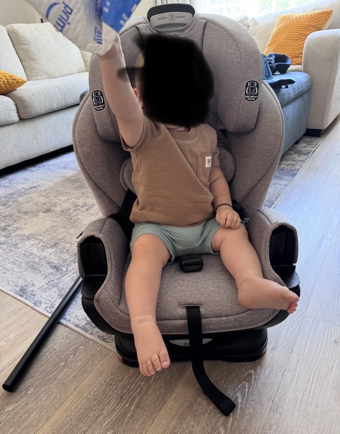 Graco Extend2Fit 3-in-1 Convertible Car Seat, 3 Modes - Rear Facing, Forward Facing Baby Car Seat and Highback Booster Seat, Adjustable Extension Panel for Extra Legroom, Cullen customer photo 1