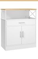 Shintenchi Kitchen Buffet Cabinet with Adjustable Shelf, Modern Kitchen Storage Cabinet, Farmhouse Coffee Bar Cabinet (White) customer photo 2