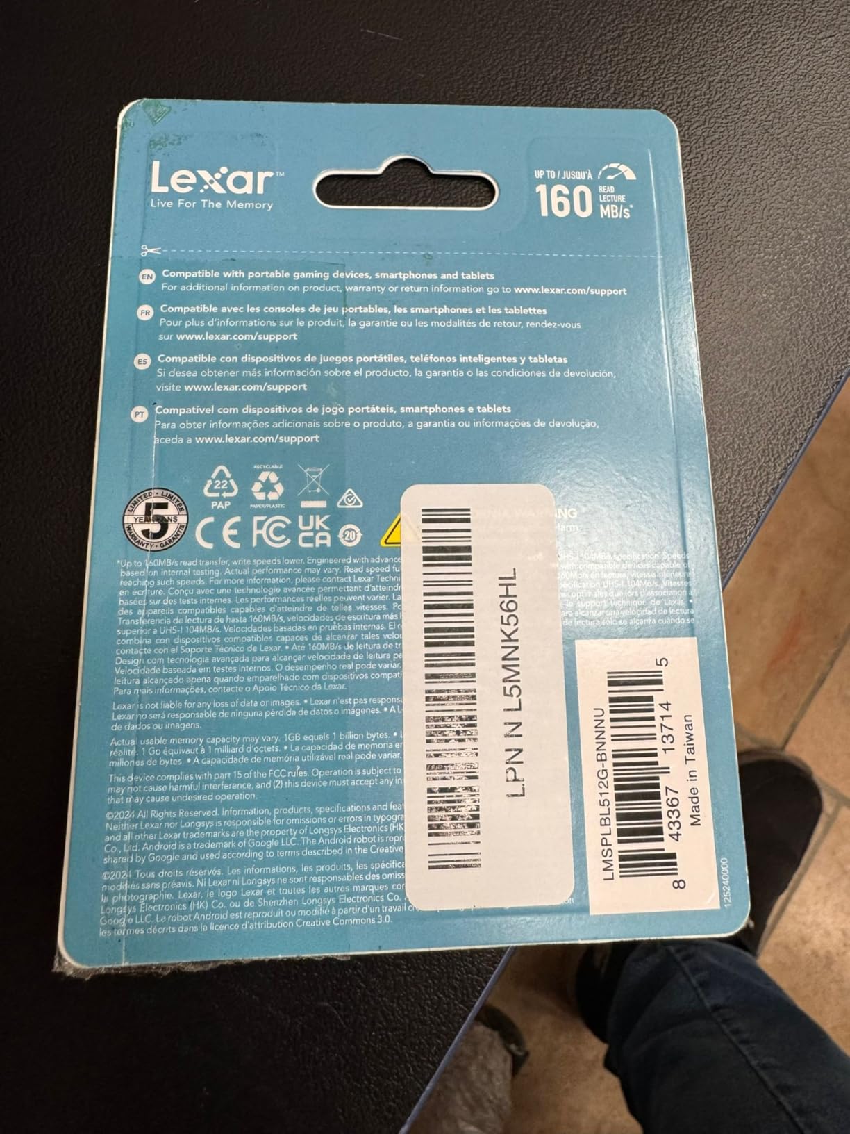 Lexar 1TB Play Micro SD Card, UHS-I, C10, U3, V30, A2, Full HD, 4K, Up to 205/140 MB/s microSDXC Memory Card, for Nintendo-Switch, Gaming, Smartphones, Tablets (LMSPLAY001T-BNSNU) customer photo 2
