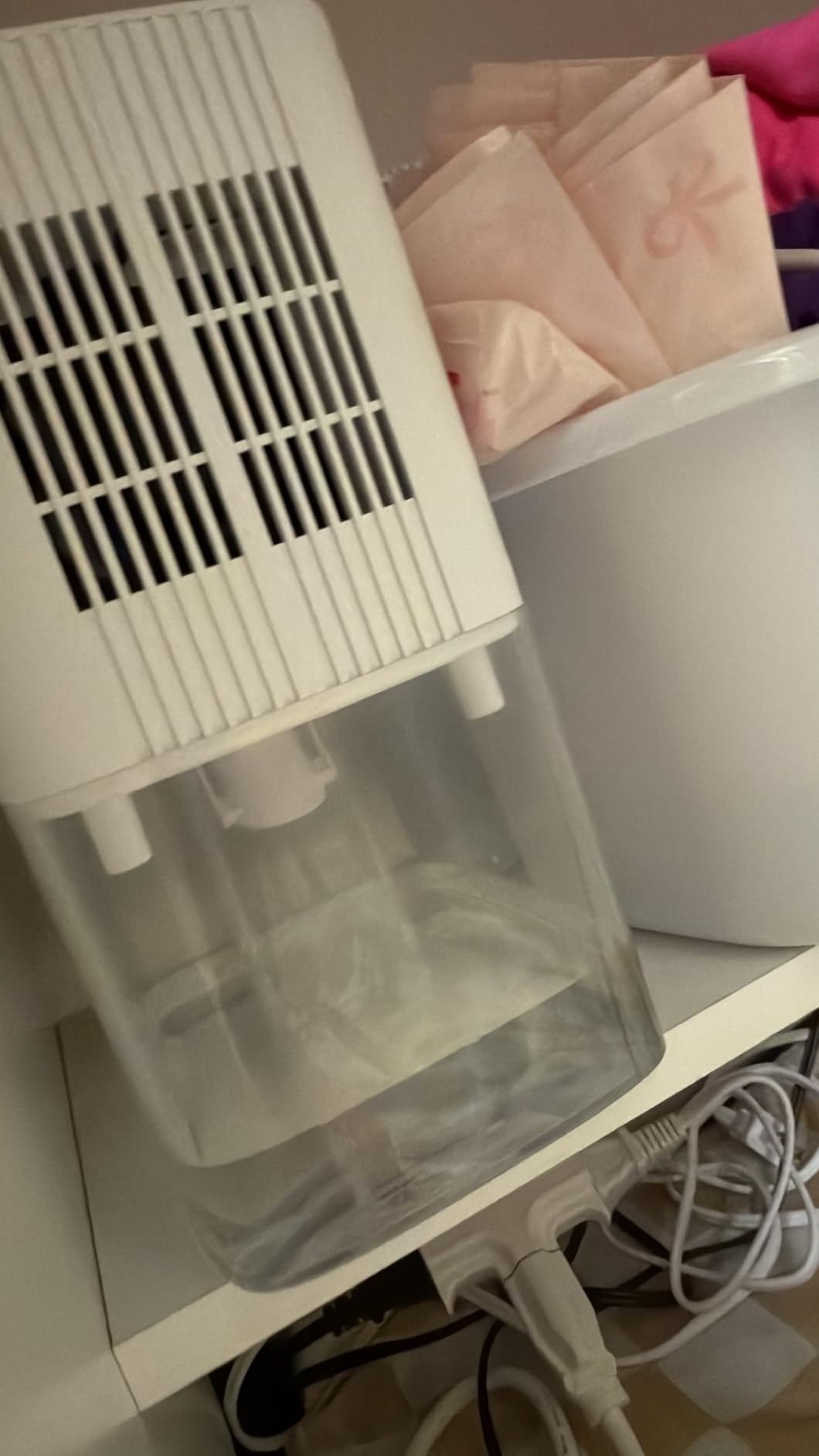 Dehumidifier 1657ML 58OZ Small Dehumidifier for Home 230 Ft2 Safety Dehumidifiers Adjustable 10 Color Lights 5 Timers 3 Setting Modes Auto Shut Off Protection Low Noise For Bedroom Bathroom customer photo 1