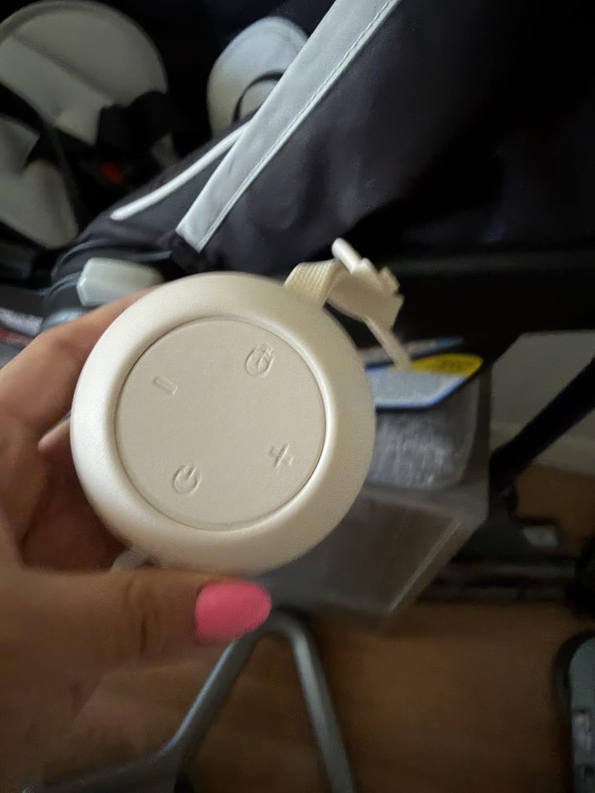 Portable Baby Sound Machine [White Noise for Babies Kids Adults][Timer Function][12 Soothing Sounds][Sleep Soother] 15 Hours Battery Life, Travel,Registry,Gifts,Shower,Clips on Baby Stroller customer photo 1