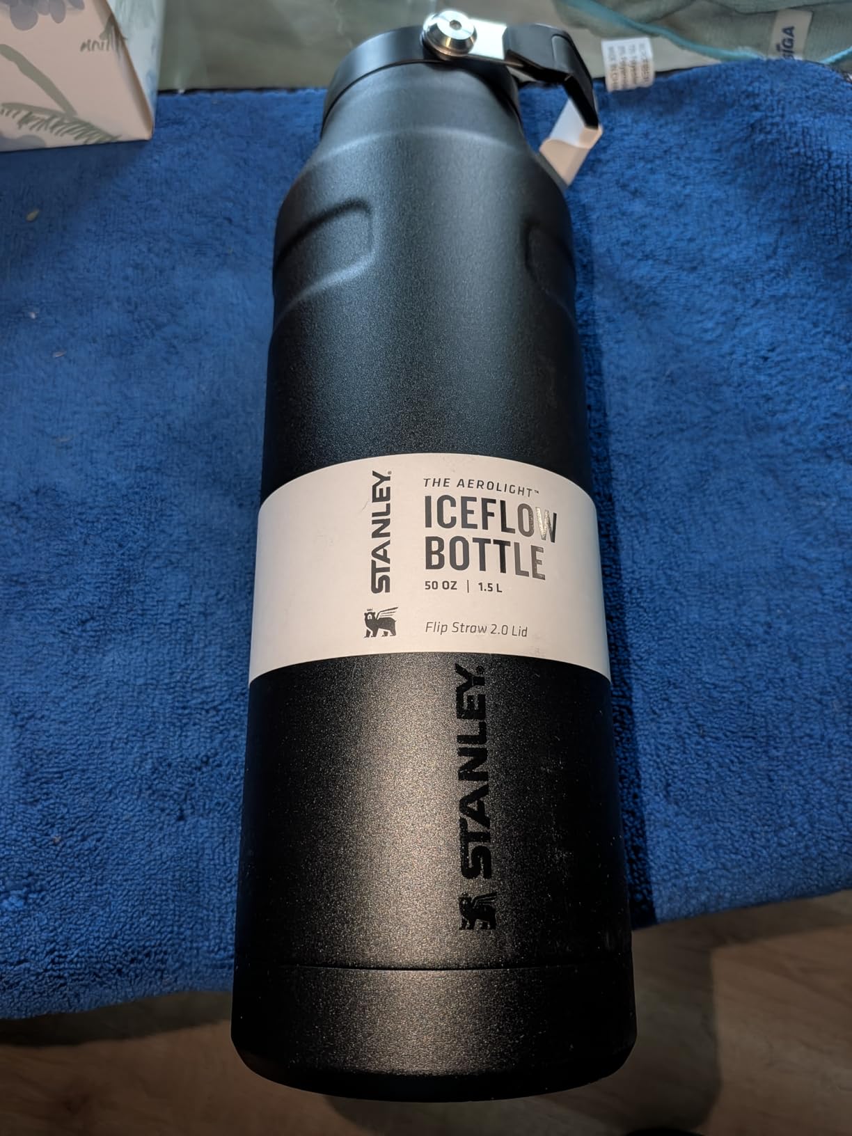 Stanley IceFlow Flip Straw 2.0 Water Bottle 24 oz | Built-In Straw with Larger Opening | Lightweight and Leak Resistant | Insulated Stainless Steel | Twilight customer photo 2