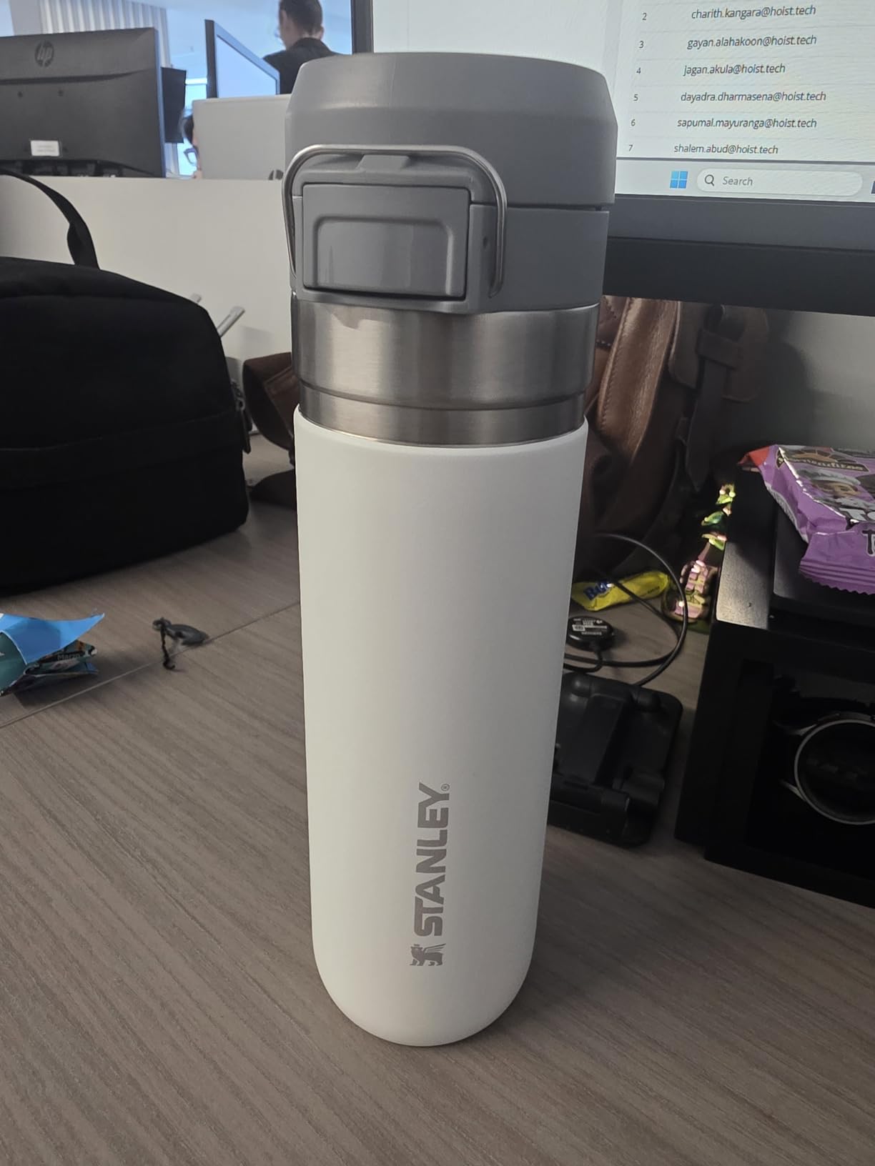 Stanley Quick Flip GO Water Bottle 36 oz | Push Button Lid | Leakproof and Packable for Travel and Sports | Insulated Stainless Steel | BPA-Free | Black customer photo 2