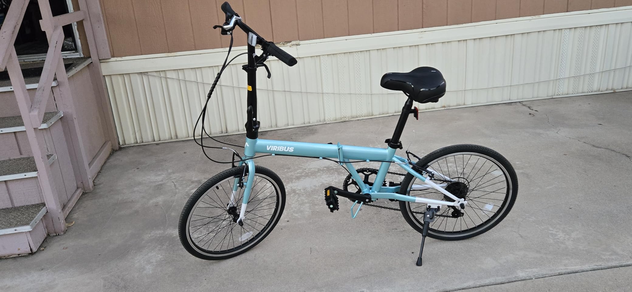 VIRIBUS Folding Bike for Adults, 20 inch Foldable Bike 7 Speed, Lightweight Compact Bicycle, Portable Collapsible Bikes for City Commuters customer photo 1