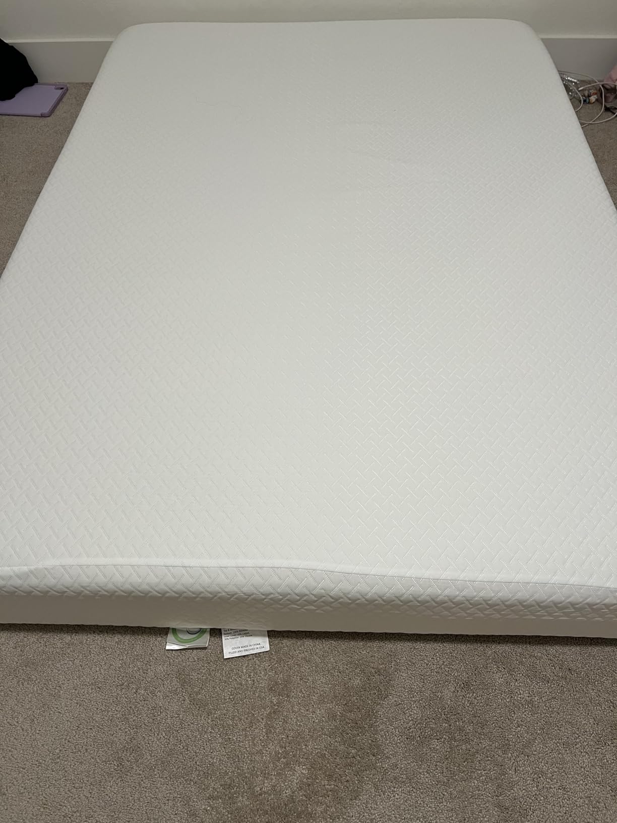 EGOHOME 12 Inch Queen Mattress, Memory Foam Mattress in a Box with Cooling Green Tea Gel, Relieve Pressure with Medium Firm Support, CertiPUR-US Certified, 80''L x 60''W, White customer photo 2