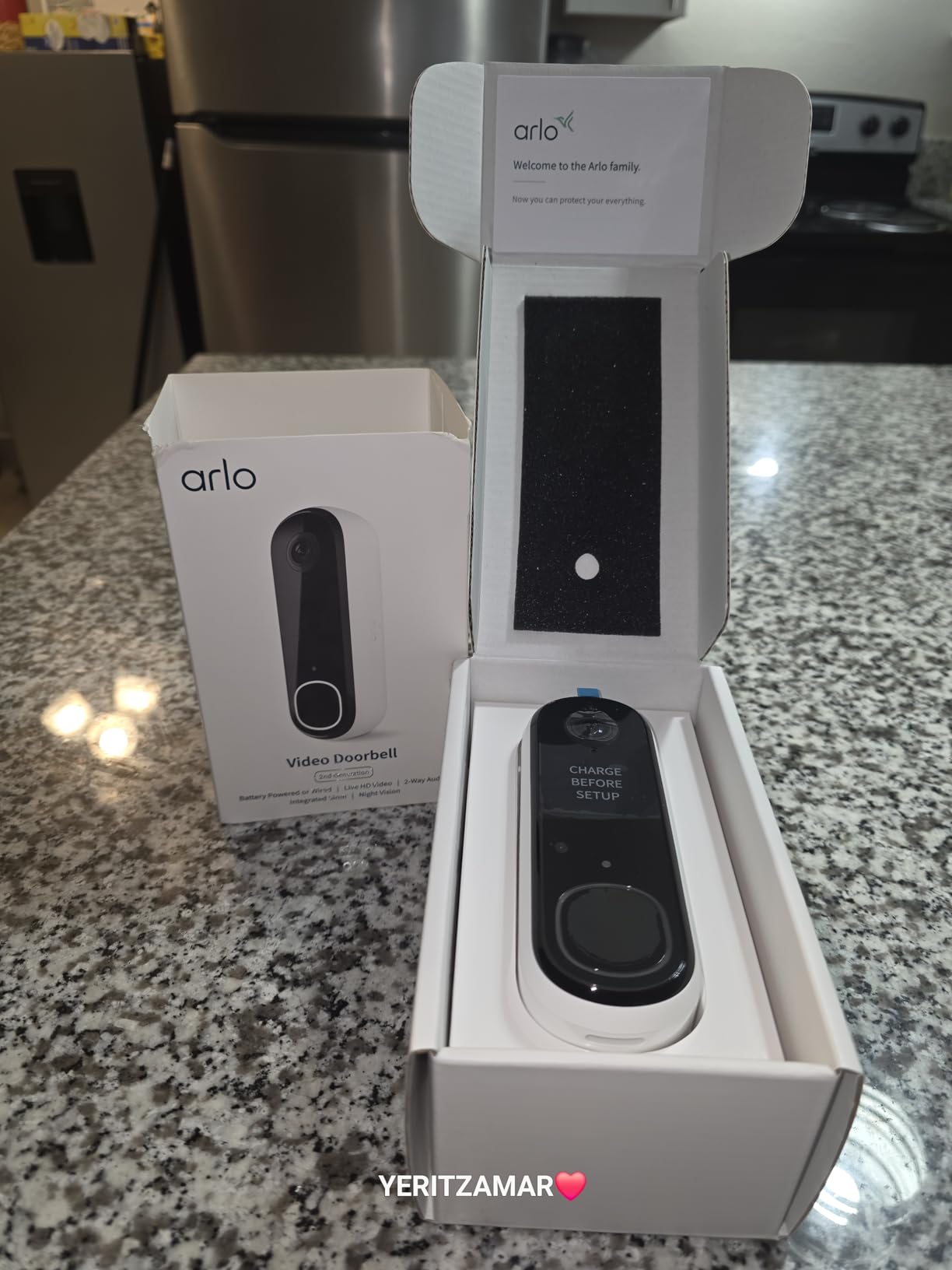 Arlo Video Doorbell HD | 2nd Gen | Wireless/Wired Option, 2-Way Audio, Night Vision, Head to Toe Video View, Integrated Siren | Live Stream | Real Time Notifications | 180 Deg Wide View, White customer photo 2