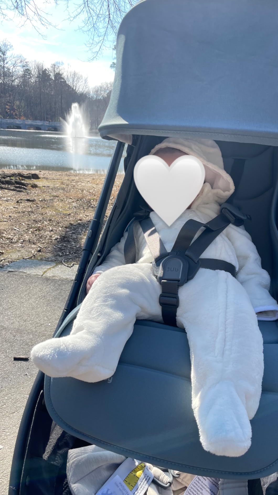UPPAbaby Minu V3 Travel Stroller - Lightweight + Compact Design - One-Hand Fold + Unfold - from Birth + Overhead Compatible - Greyson (Charcoal Melange/Carbon Frame/Saddle Leather) customer photo 1