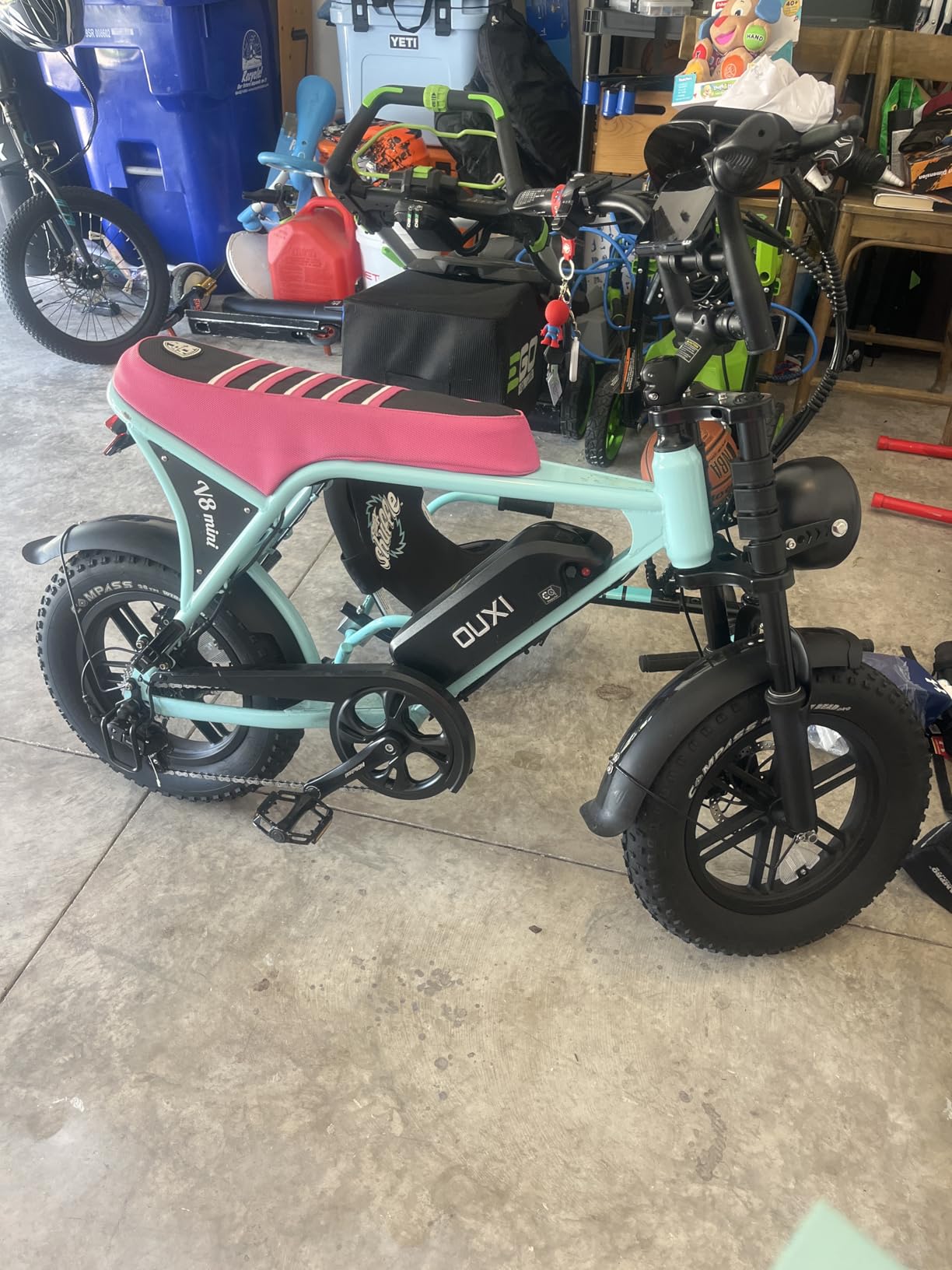 OUXI V8 Series Electric Bike for Adults, E Dirt Bike Peak 500W/1000W, 10.4/15/30AH Removable Battery, 16''/20