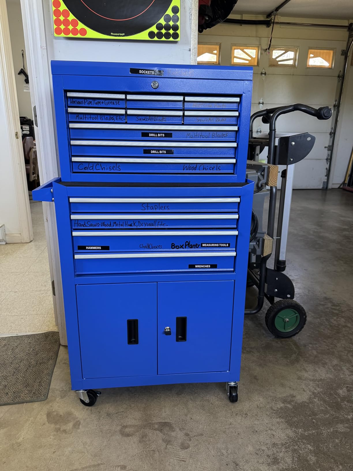 13-Drawer Double Door Rolling Tool Chest, 2 in 1 Detachable Tool Chest, Tool Box with Drawers and Wheels, Large Tool Cabinet with Lock, Metal Standing Toolbox for Garage Workshop - Black customer photo 1