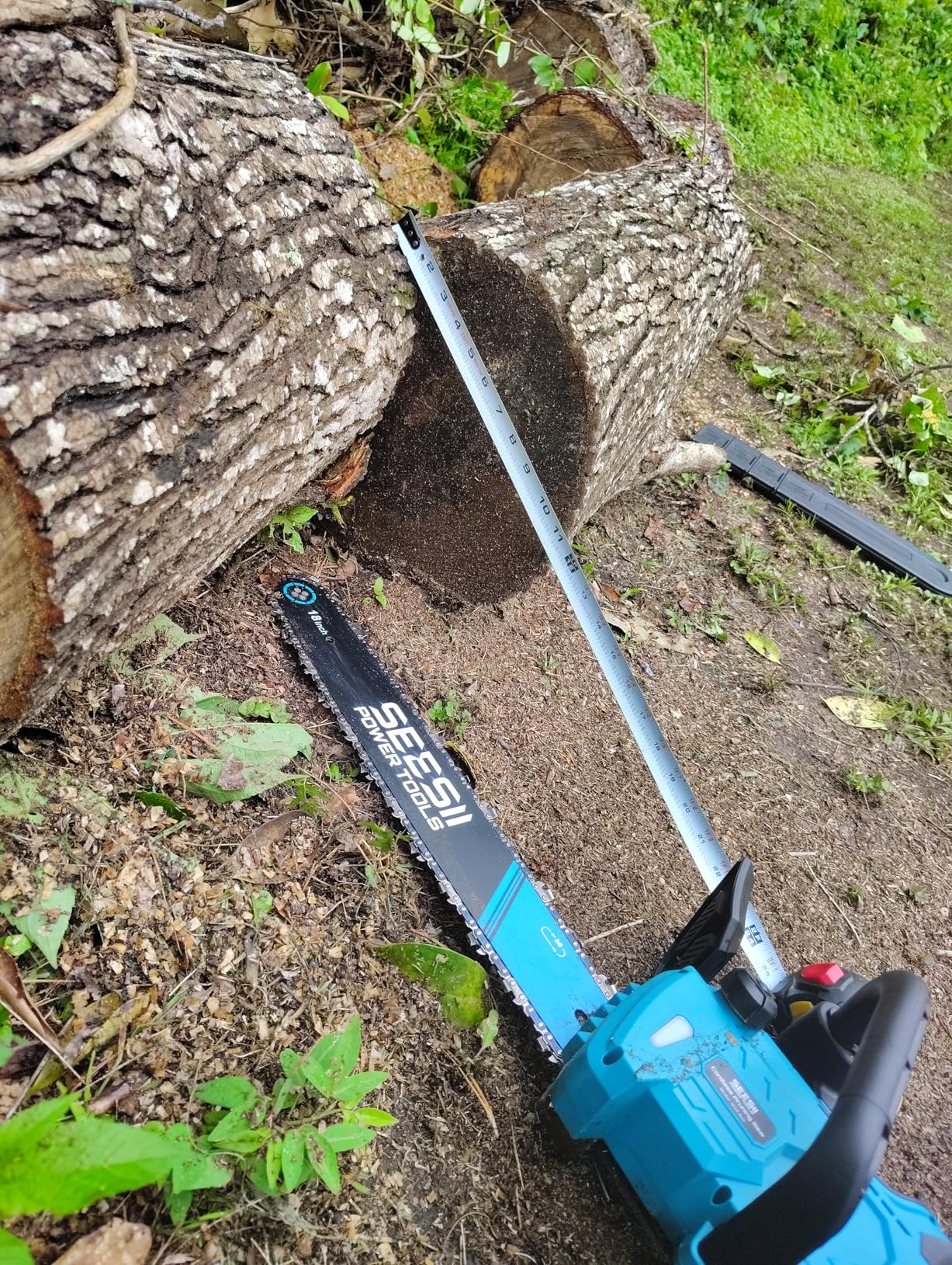 SEESII 40V 16-Inch Cordless Chainsaw: Brushless Electric Chain Saws with 2×4.0Ah Batteries & Charger, Tool-Free Chain Tension, Auto Oiling, for Tree Trimming, Wood Cutting, Yard Work customer photo 1