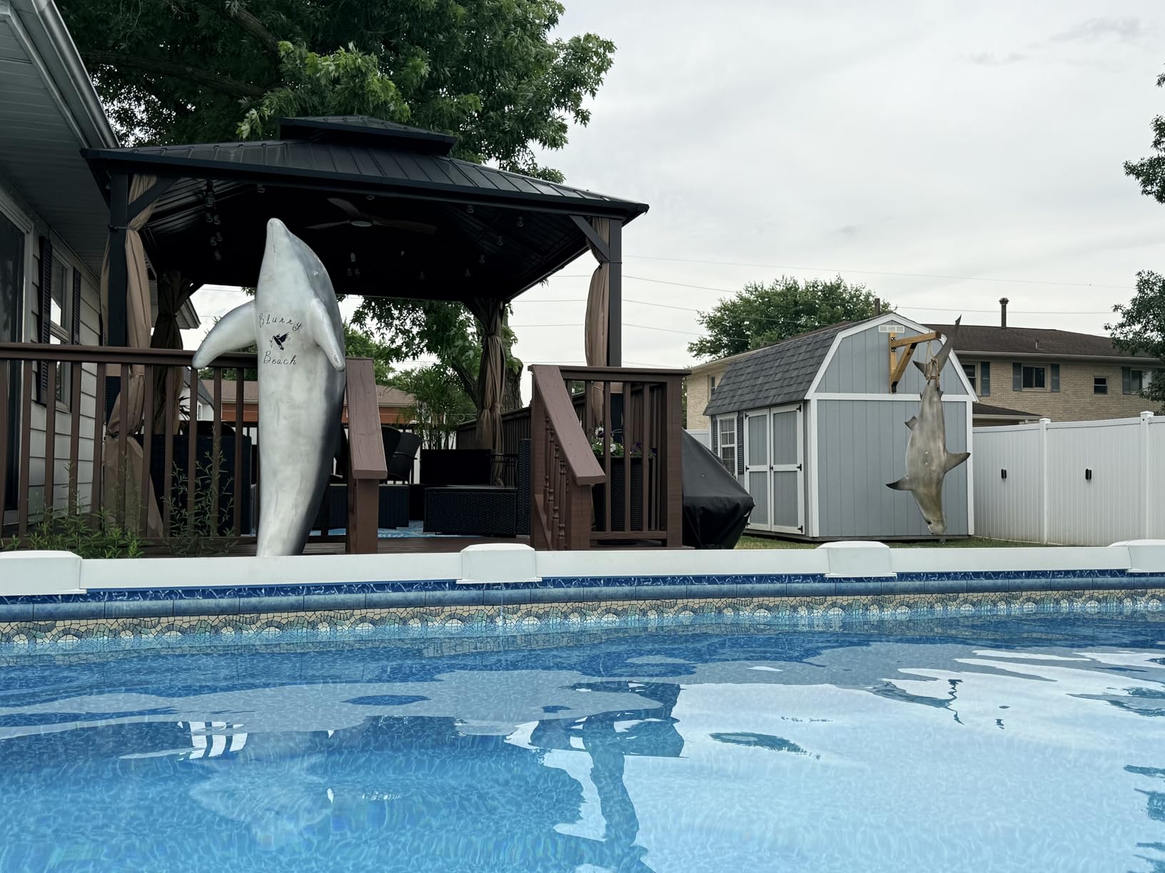 10'x12' Hardtop Gazebo, Galvanized Steel Double Roof Canopy with Heavy-Duty Steel Frame, Outdoor Pavilion with Nettings and Curtains customer photo 1