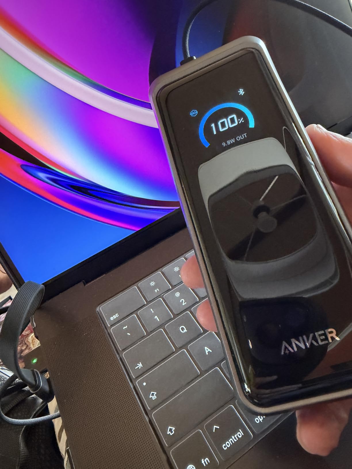 Anker Prime Power Bank and Charging Base, 26,250mAh 300W Max Portable Charger with Base for 6 Devices, Two-Way Charging, Flight-Approved, App Control, for Creators, MacBook, iPhone 17 Series, and More customer photo 2