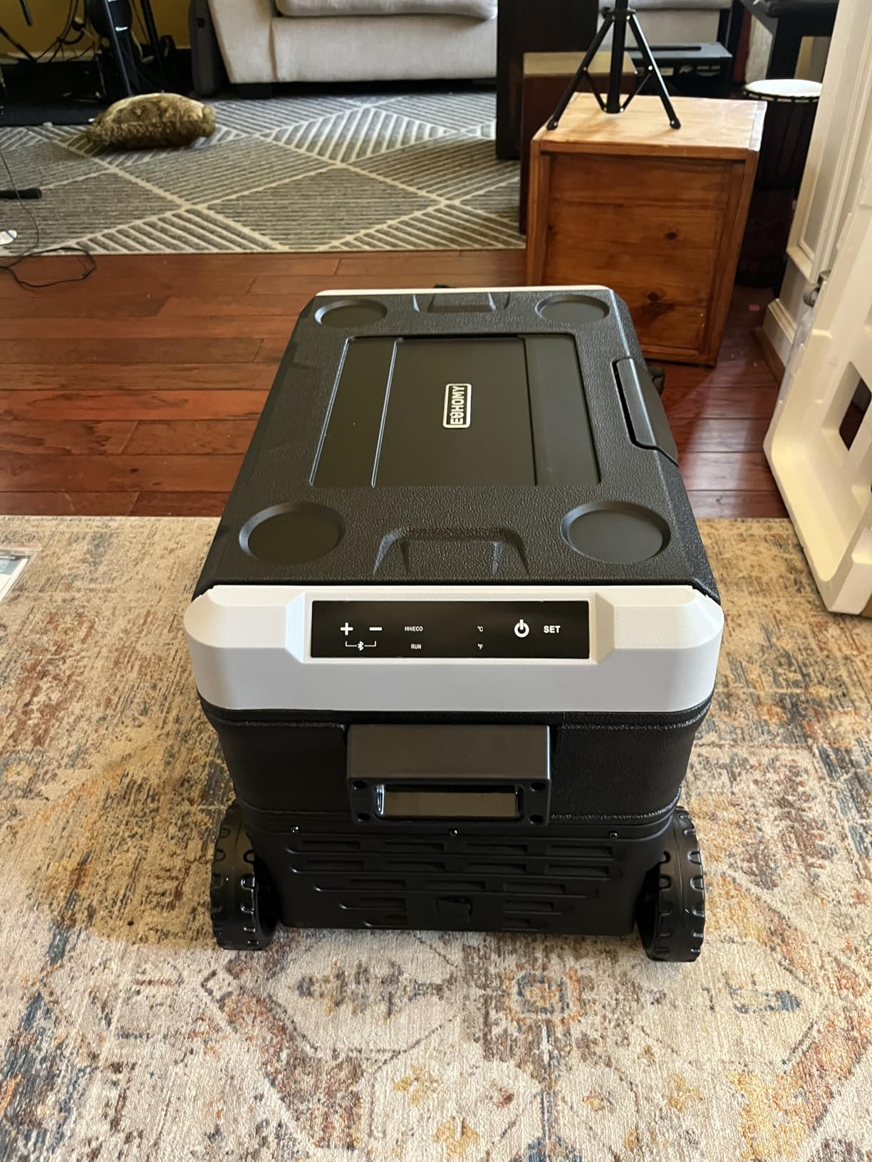 EUHOMY 12 Volt Refrigerator, 35QT(33L) Dual Zone Electric Cooler, Portable Freezer 12V/24V DC 110-240V AC, 12V Fridge -4~68F, 12V Cooler with Wheels & Basket for Travel, Truck, Camping, Boat customer photo 2