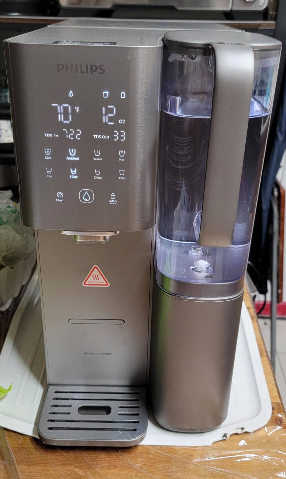 PHILIPS Reverse Osmosis Water Filter Countertop ADD6928DG/37(Cold&Hot), 6-Stage Mineralization Filtration System with Aquaporin Tech, Large Capacity for Family, 6L Tank, 1.8L Jug, Reduce TDS customer photo 2