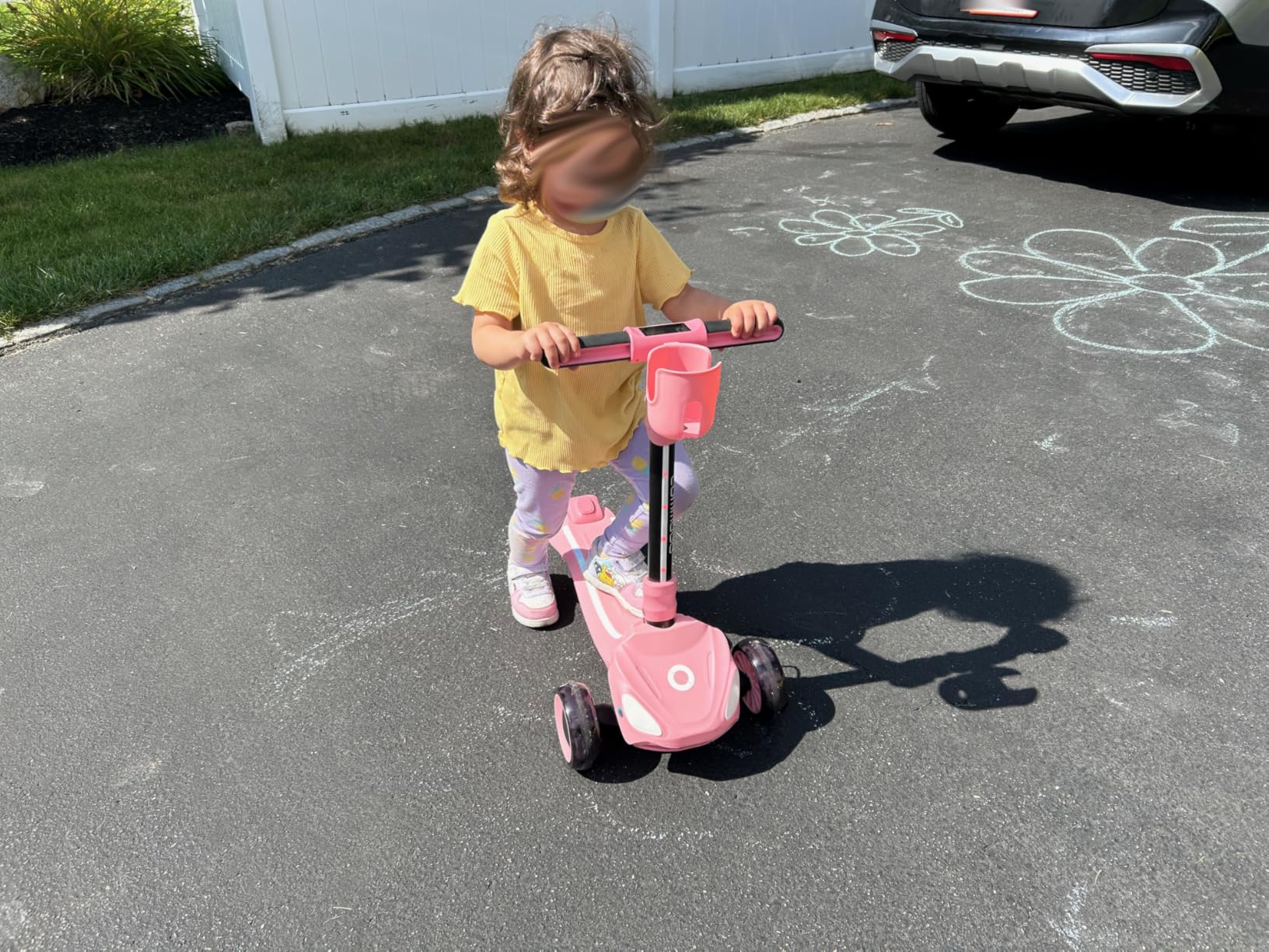 Electric Scooter for Kids with 3 LED Lighted Wheels, Adjustable Height & Lean-to-Steer, Anti-Slip Deck with Lights, Easy-Fold Mechanism, Balance Scooter for Kids, Toddlers customer photo 2