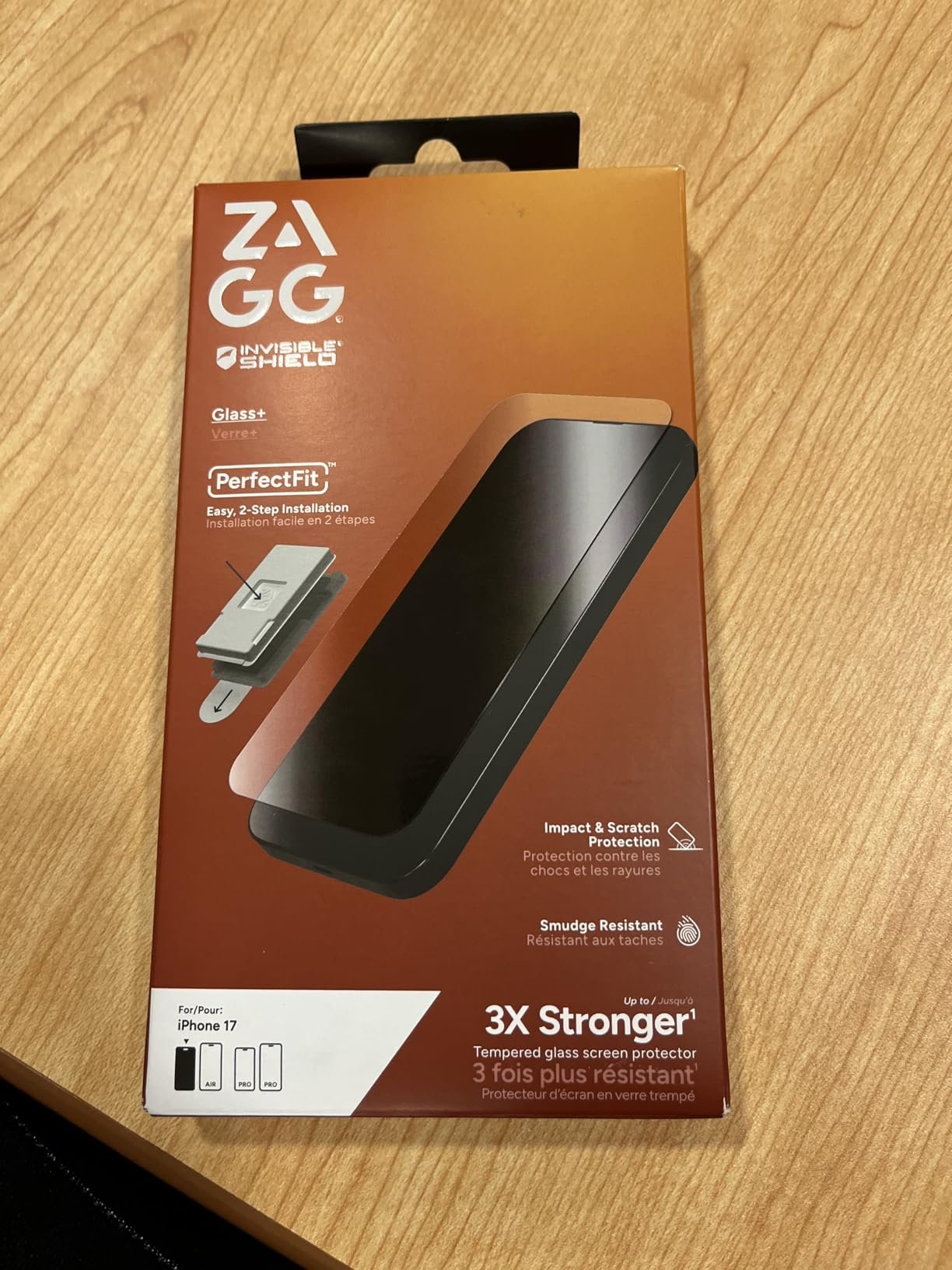 ZAGG InvisibleShield Glass+ Screen Protector for iPhone 17 - 3X Stronger, Impact & Shatter Protection, Scratch & Smudge-Resistant customer photo 1