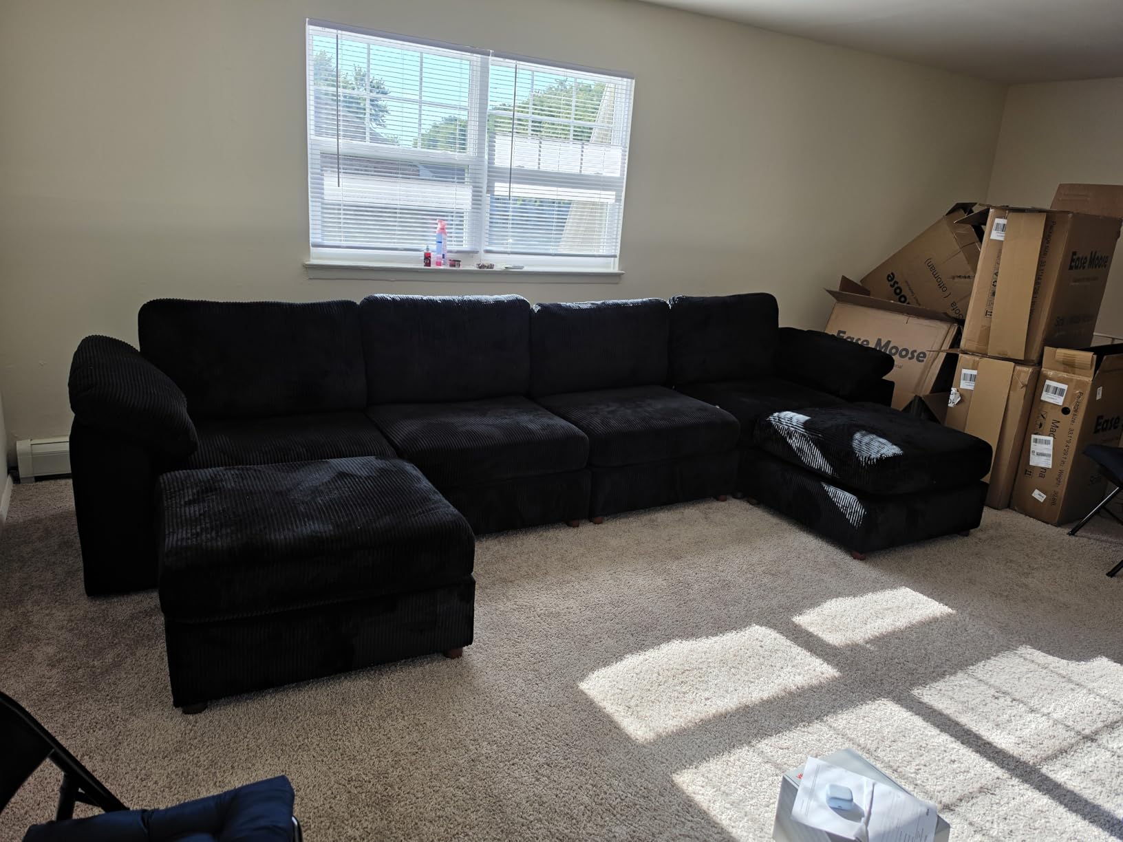 EASE MOOSE Oversized Sectional Modular Sofa, V Shape Sectional Couch with Ottoman, Deep Seat Cloud Couch for Living Room, Removable Cover customer photo 1