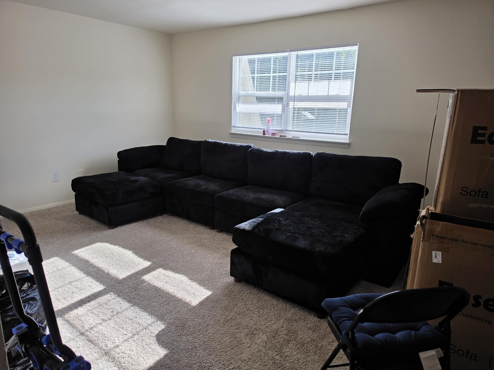 EASE MOOSE Oversized Sectional Modular Sofa, V Shape Sectional Couch with Ottoman, Deep Seat Cloud Couch for Living Room, Removable Cover customer photo 2