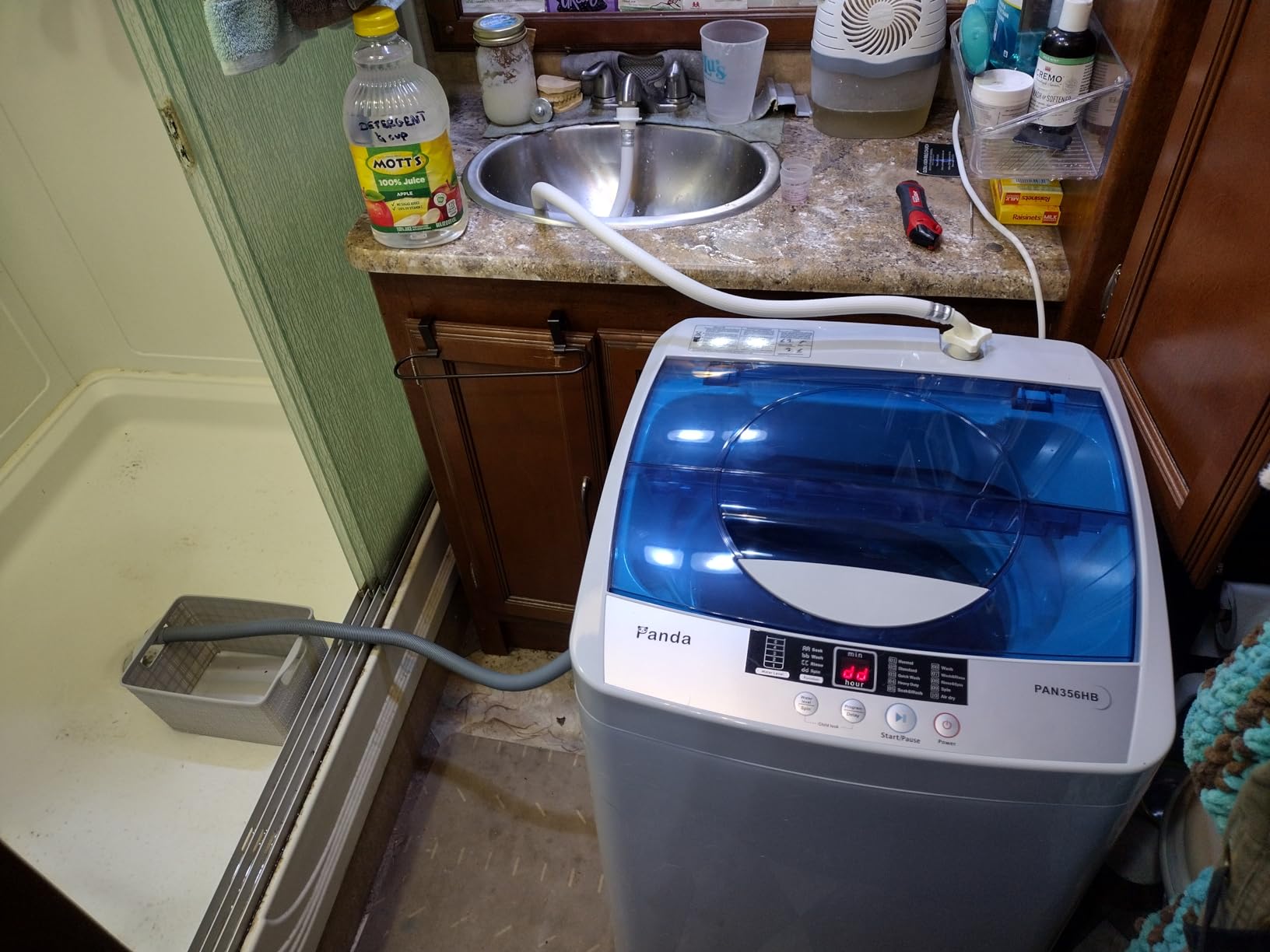Panda 2.0 Cu.Ft. Portable Washing Machine, Fully Automatic, 15.6 lb Volume | Stainless Steel Drum; Top-load Washer 6 Wash Cycles; LED Display; Portable Washer Ideal for Apartment and Household customer photo 1