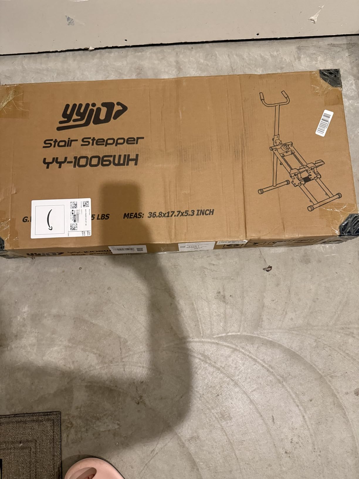 YYJO Stair Stepper for Home, 3 Adjustable Resistance, Stepper with Handlebar Foldable Stepper Vertical Climber Cardio Exercise Machine White customer photo 2