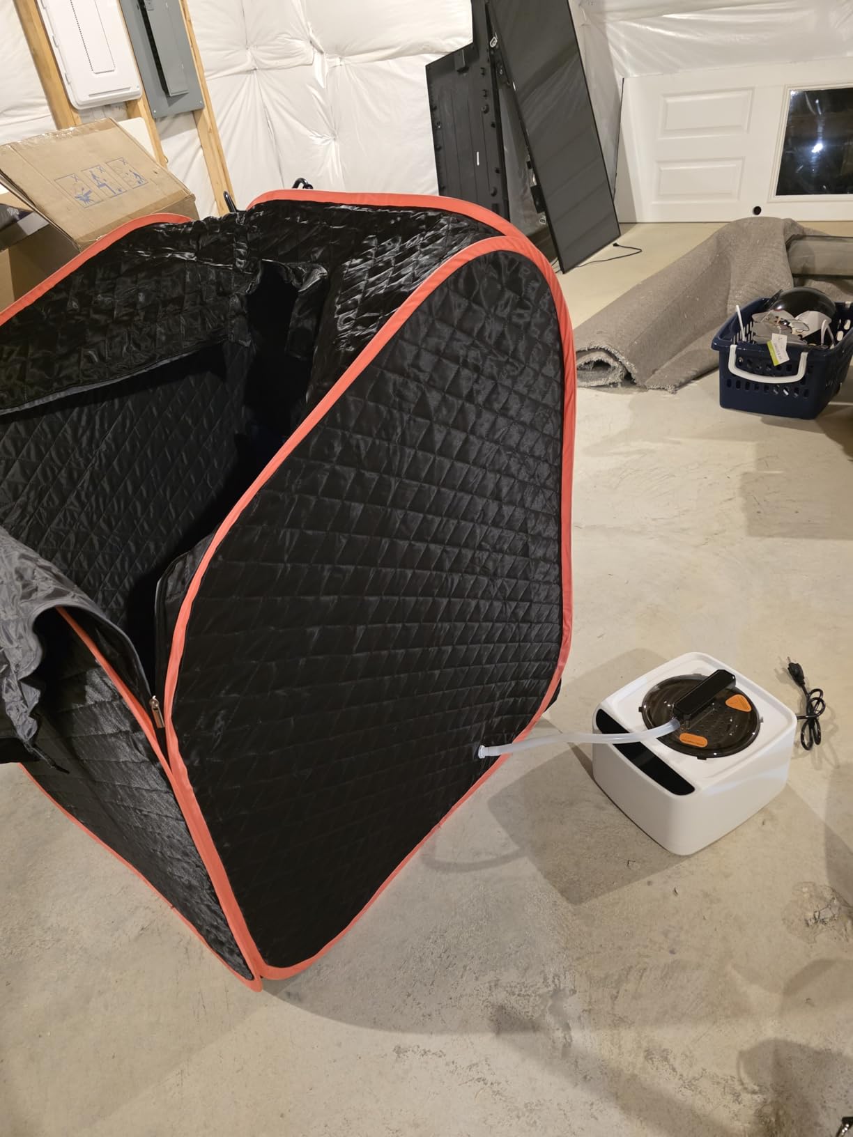 Portable Steam Sauna at Home, 9 Levels Heating, Sauna Tent for Home with Steamer and Folding Chair, Sauna for Relaxation, Detoxification, Spa customer photo 1