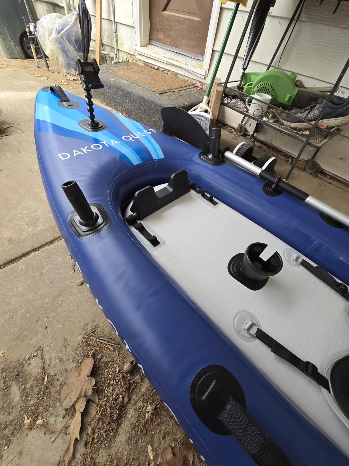 INTEX 68245EP 10.5ft Dakota Quest Sit-On-Top Inflatable Kayak, Kayak Folds into Backpack, 352lbs Capacity, Hand Air Pump, Paddle, Phone/Action Camera Holder Included customer photo 2