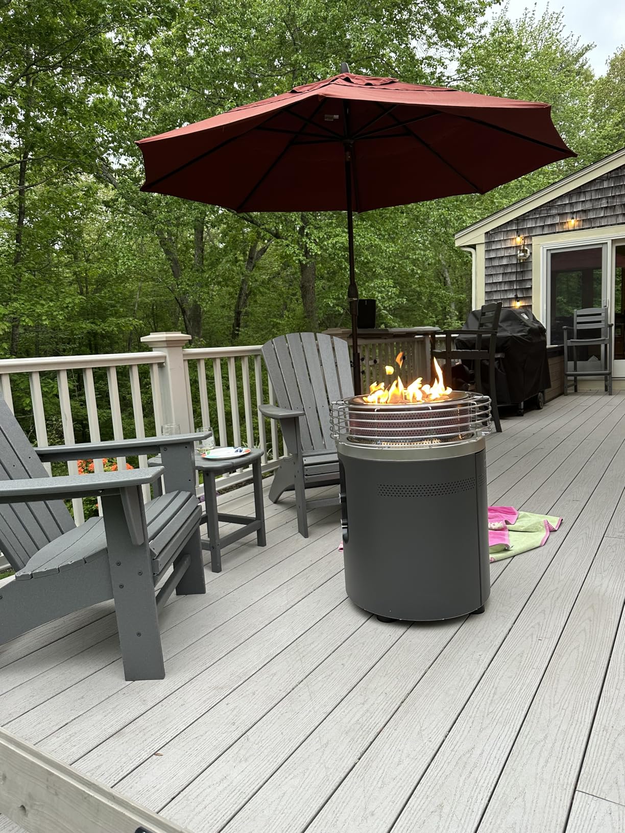 Ninja Fireside360™ Outdoor Heater and Fire Pit | 3 Modes with Flame and Heat Settings | Portable Smokeless Propane Design for Patio Deck and Camping | 80,000 BTU | Black | OF101BK customer photo 1