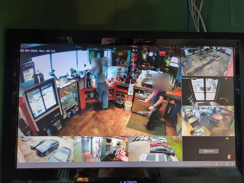 4K PoE Security Camera System, 12MP H.265+ 8CH NVR with 2TB HDD, 6Pcs 8MP IP Turret Outdoor Cams, AI Human & Vehicle Detection, Spotlight Color Night Vision for Outdoor Surveillance, IP67 customer photo 2